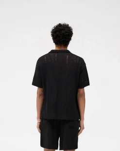 Represent All Over Crochet Shirt - Jet Black><noscript><img width=