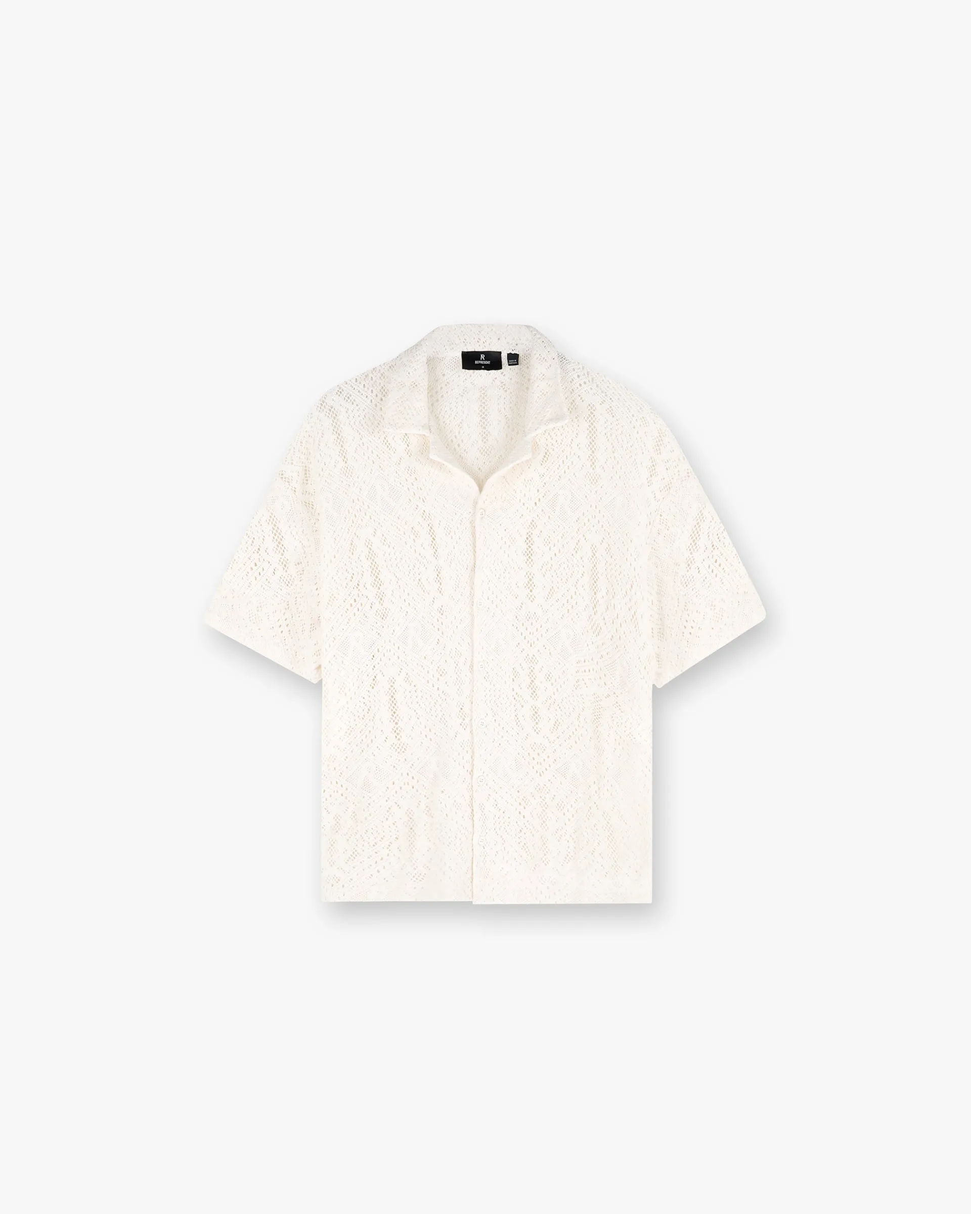 Represent All Over Crochet Shirt - Off White> Knitwear