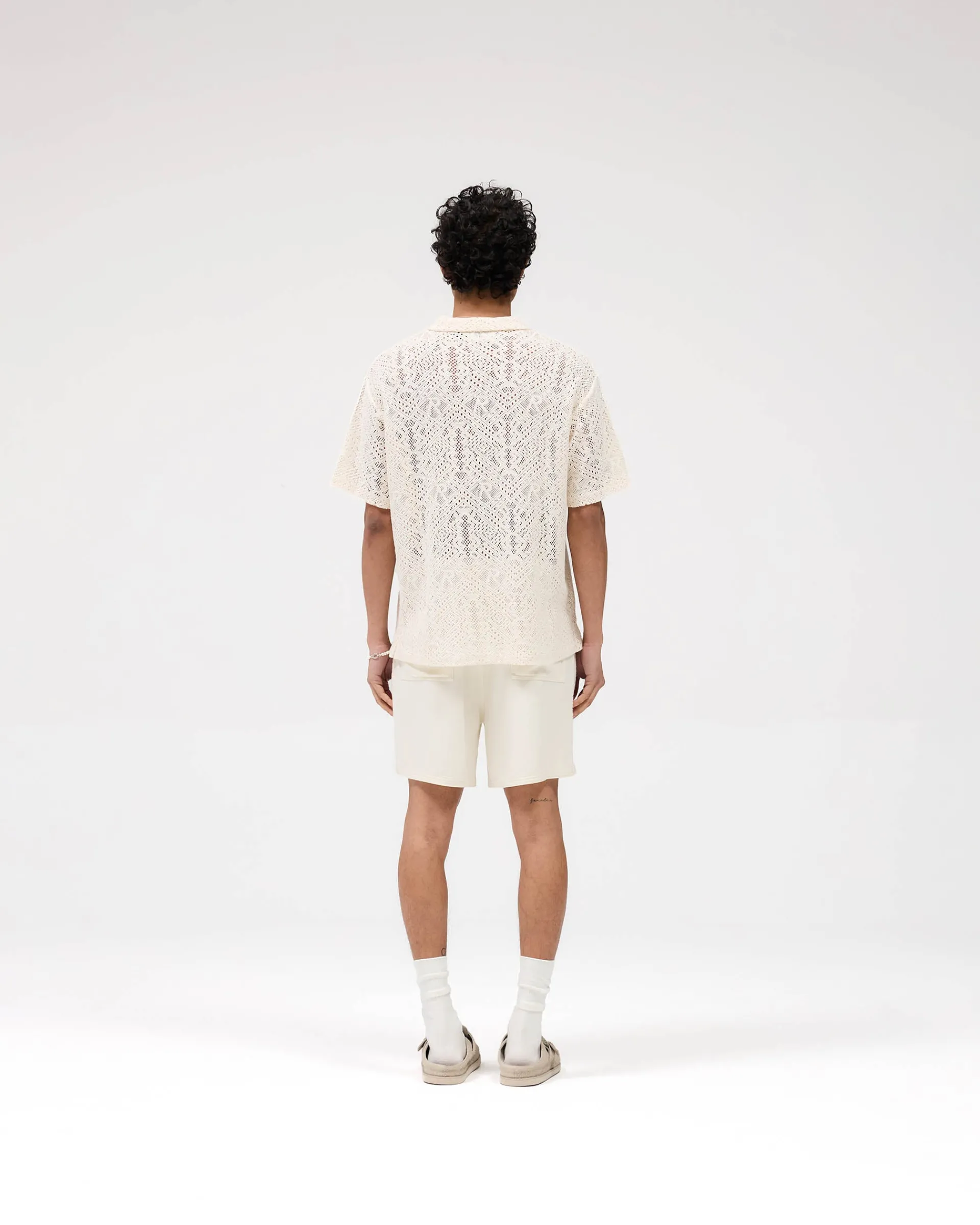 Represent All Over Crochet Shirt - Off White> Knitwear