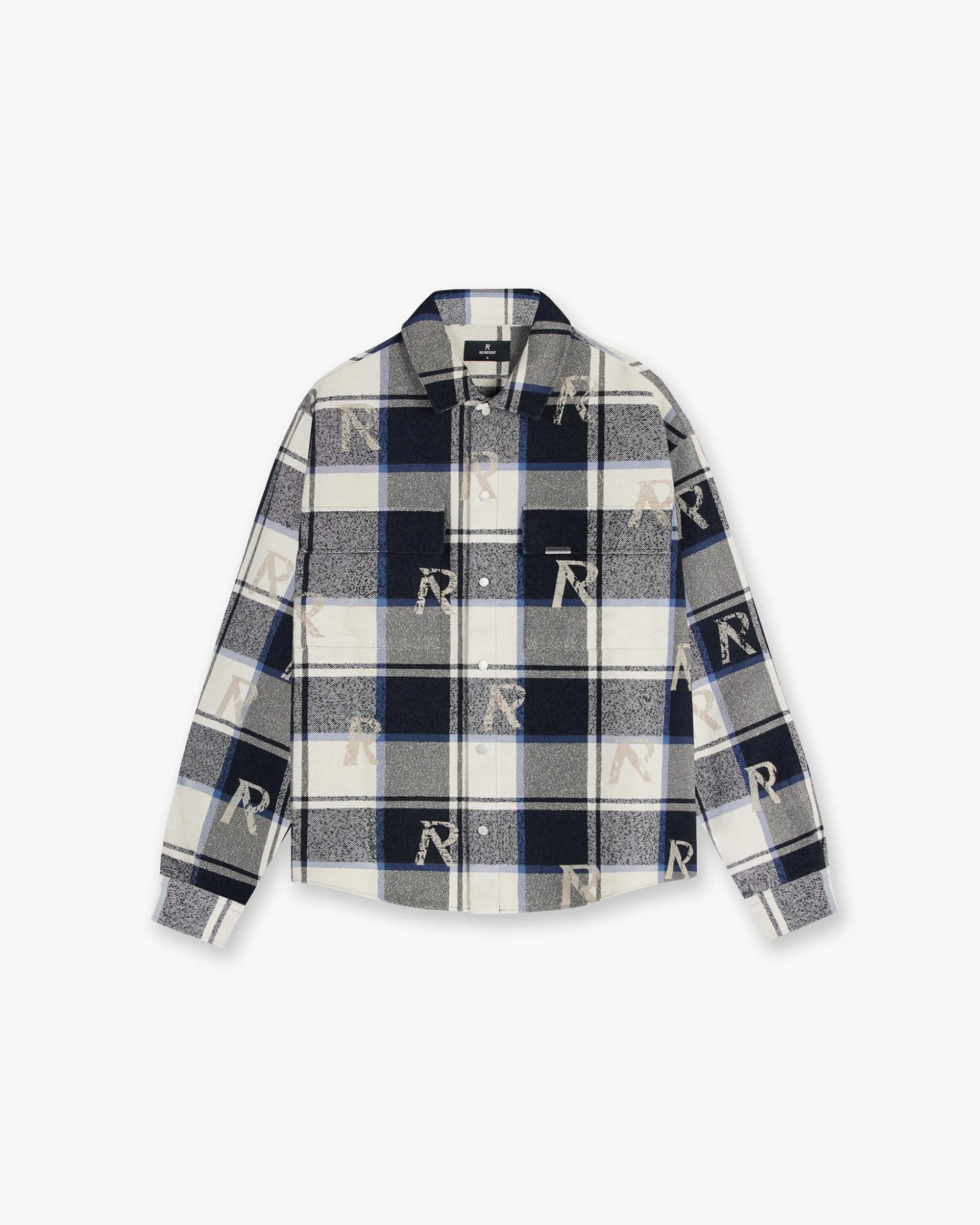 Represent All Over Initial Flannel Shirt - Blue Check> Shirts