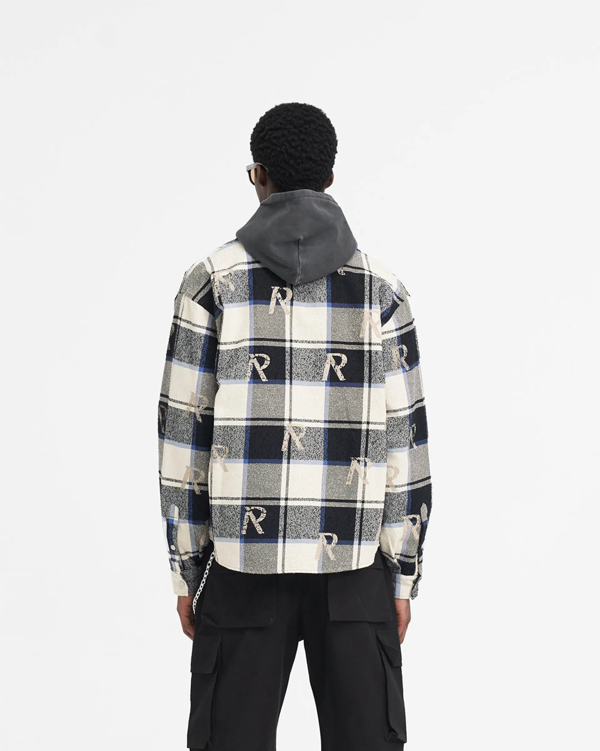 Represent All Over Initial Flannel Shirt - Blue Check> Shirts