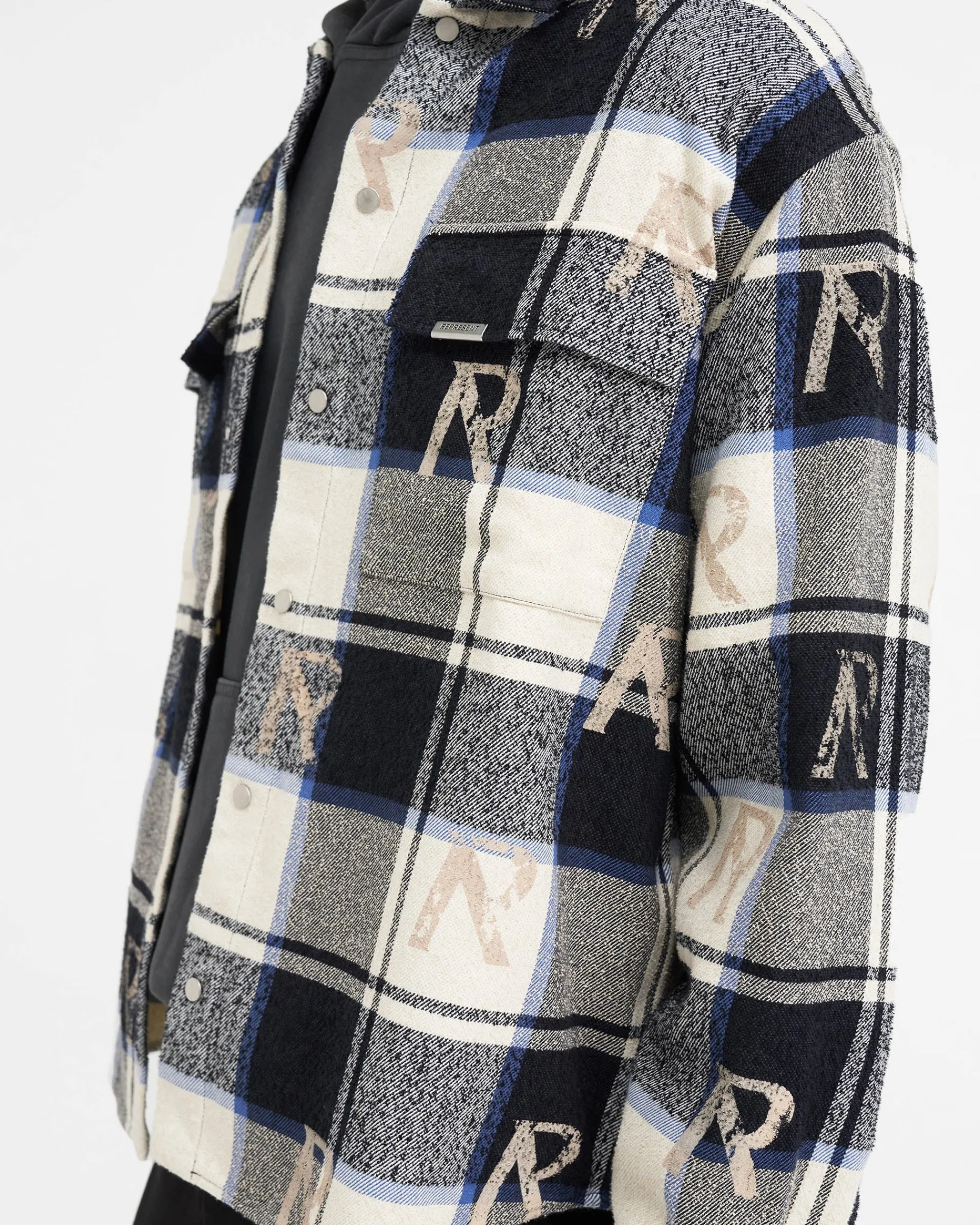 Represent All Over Initial Flannel Shirt - Blue Check> Shirts