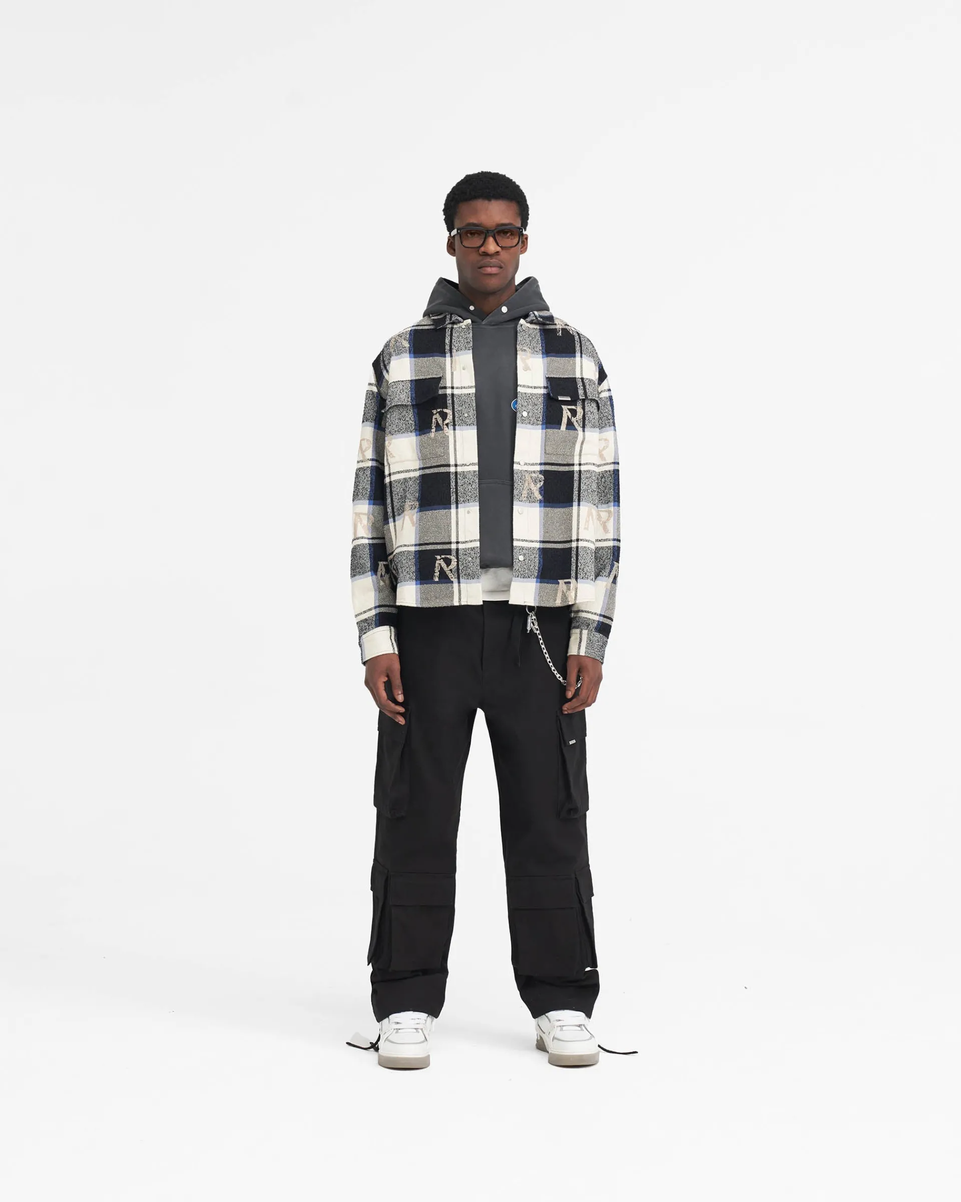 Represent All Over Initial Flannel Shirt - Blue Check> Shirts