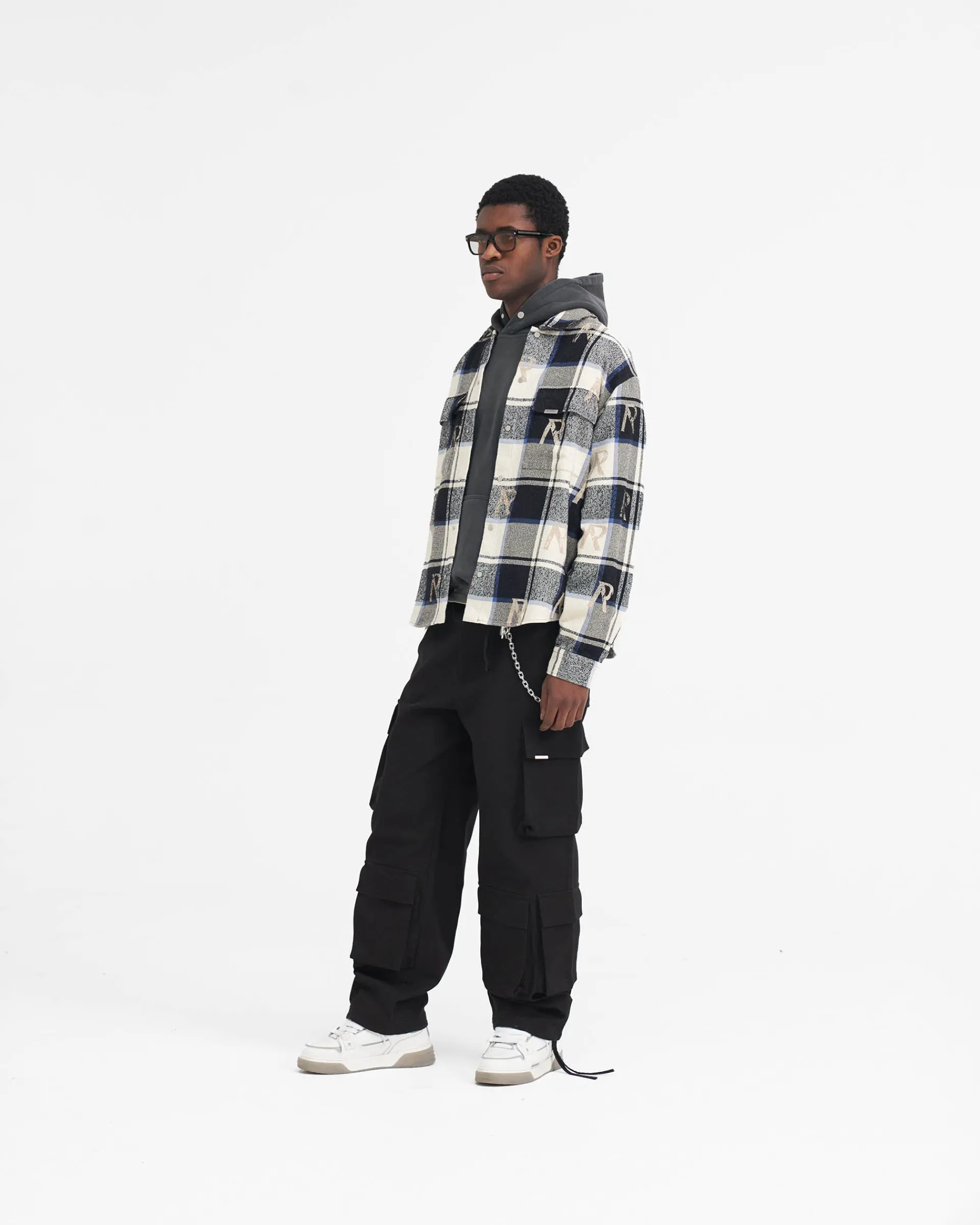Represent All Over Initial Flannel Shirt - Blue Check> Shirts