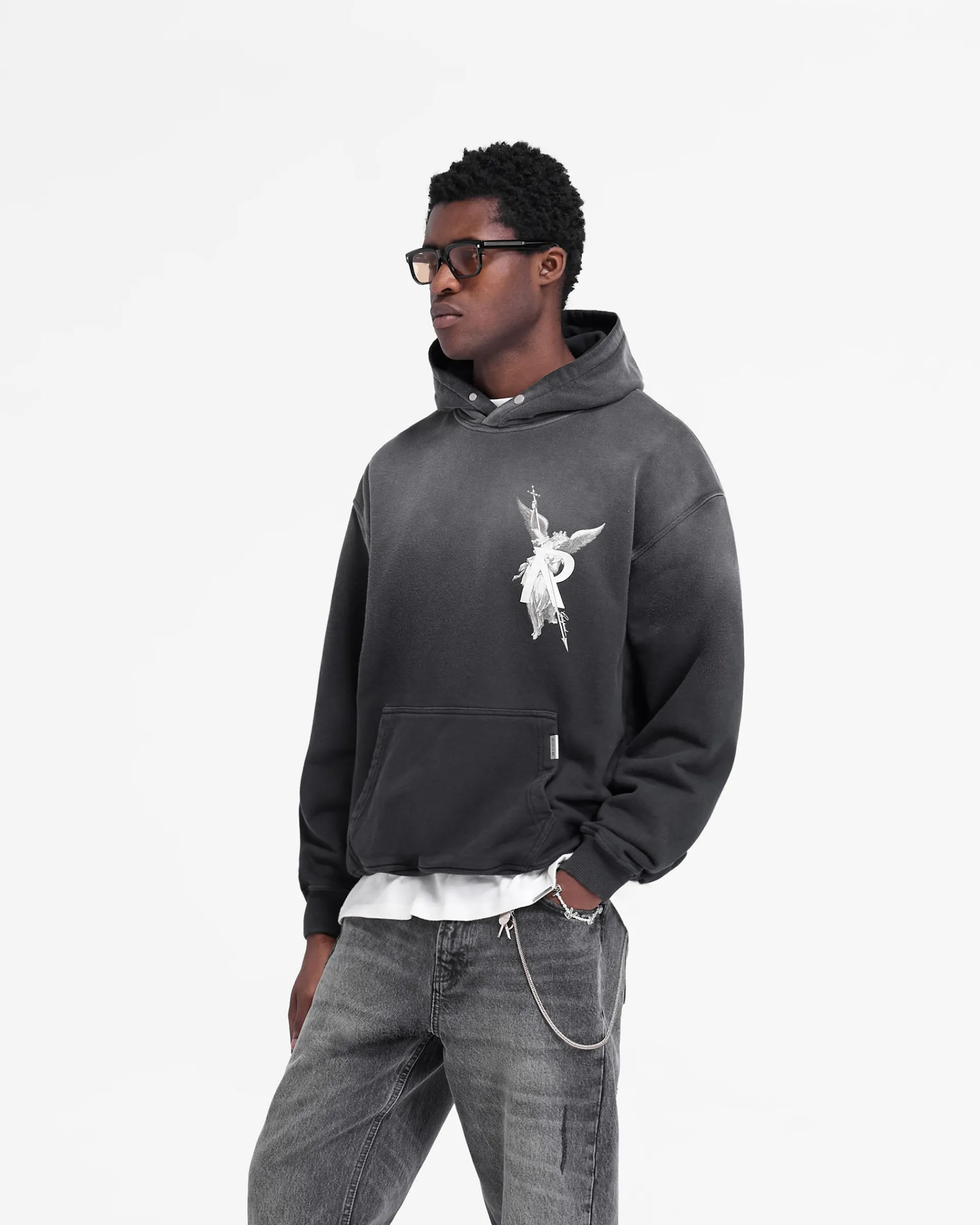 Represent Archangel Hoodie - Stained Black> Hoodies