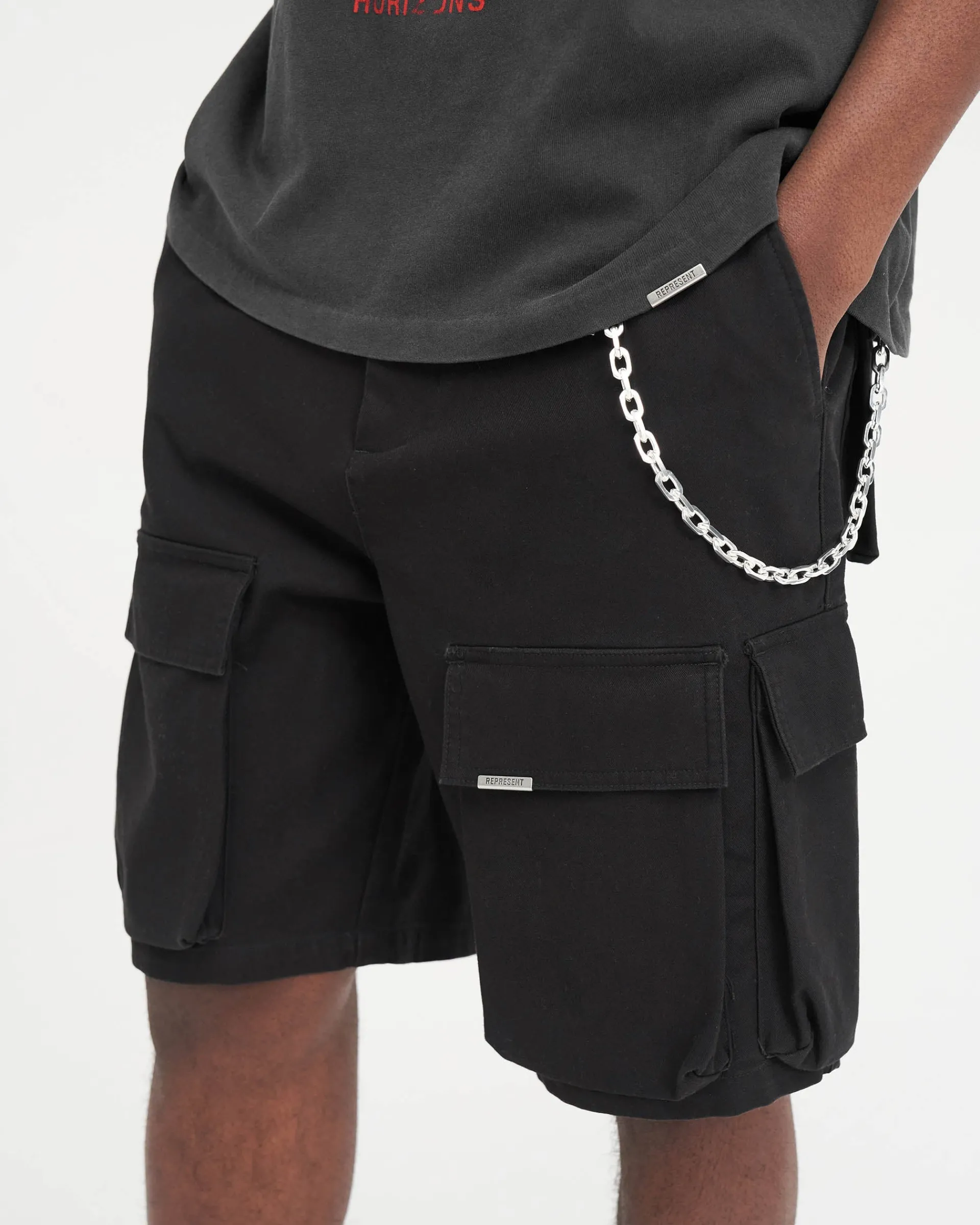 Represent Baggy Cotton Cargo Short -> Shorts