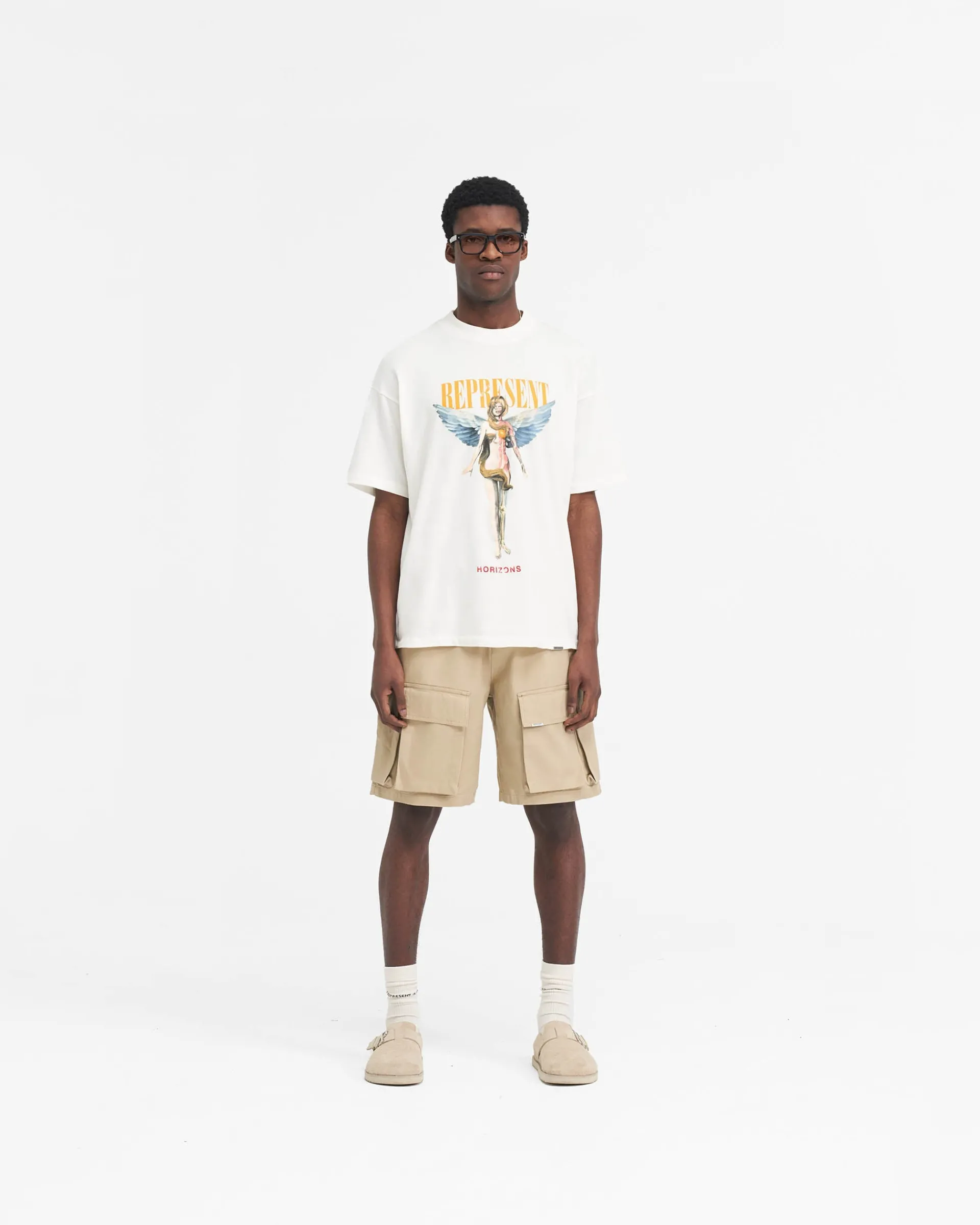 Represent Baggy Cotton Cargo Short -> Shorts