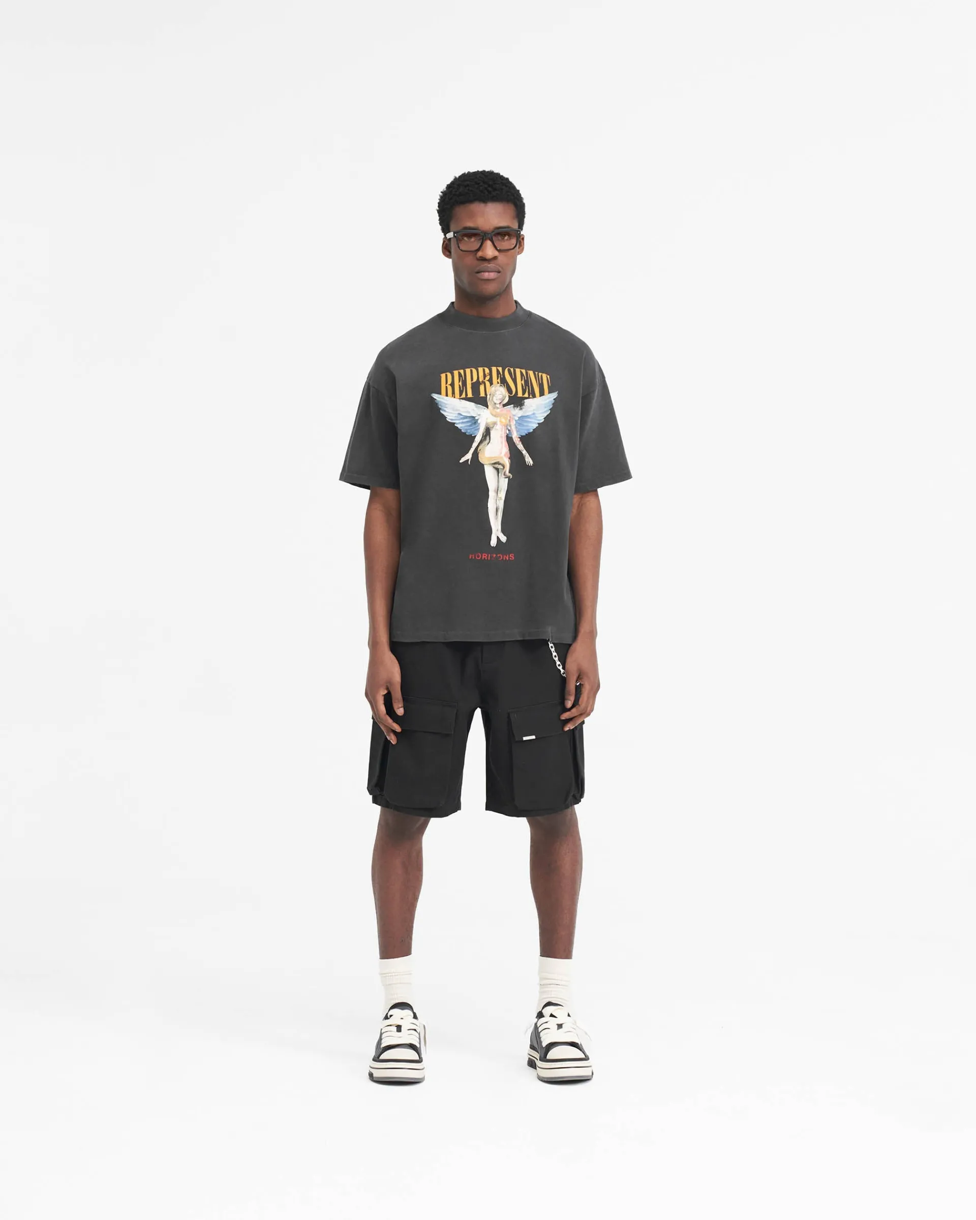 Represent Baggy Cotton Cargo Short -> Shorts