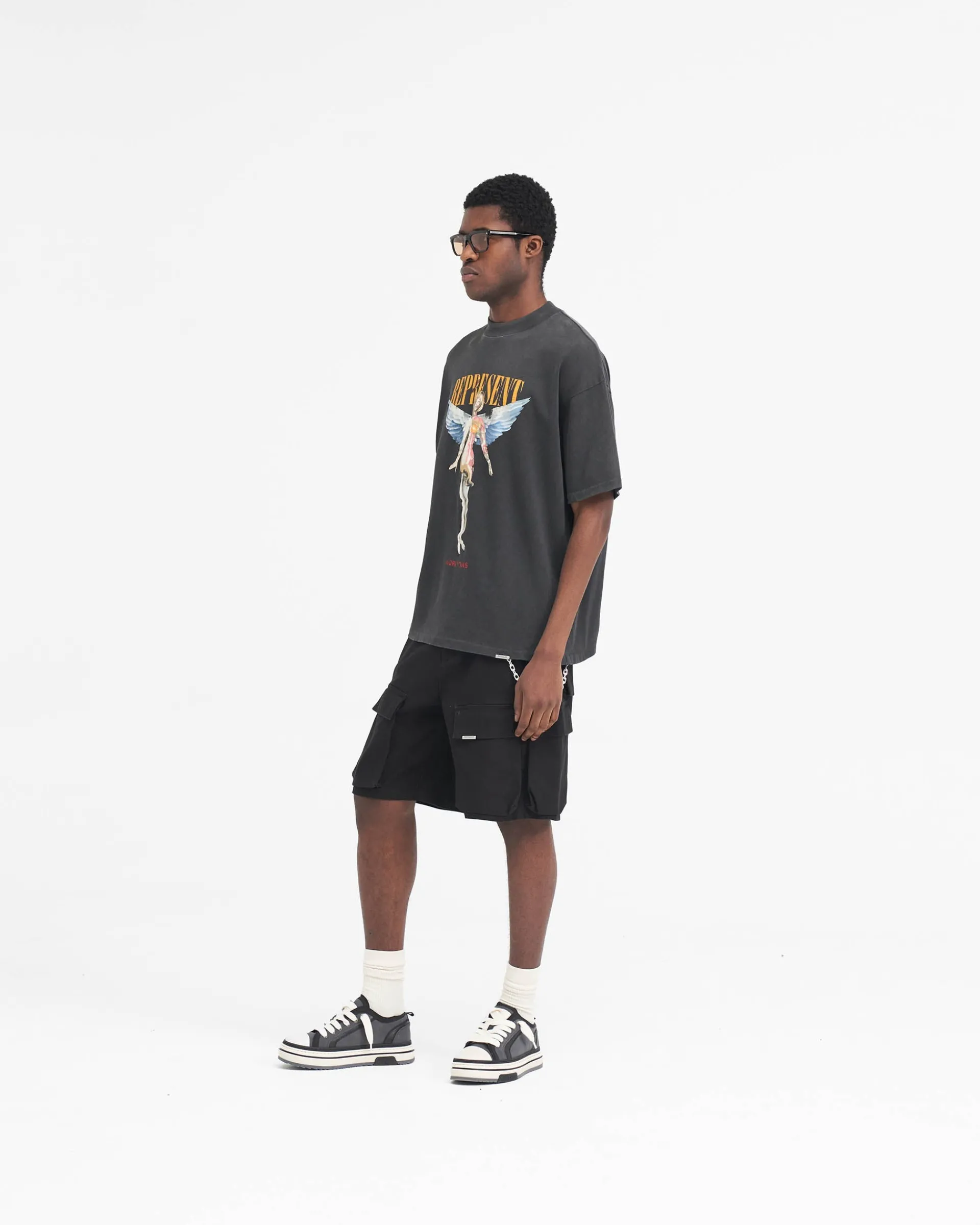 Represent Baggy Cotton Cargo Short -> Shorts