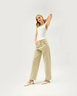 Represent Balloon Leg Jean - Iced Latte><noscript><img width=