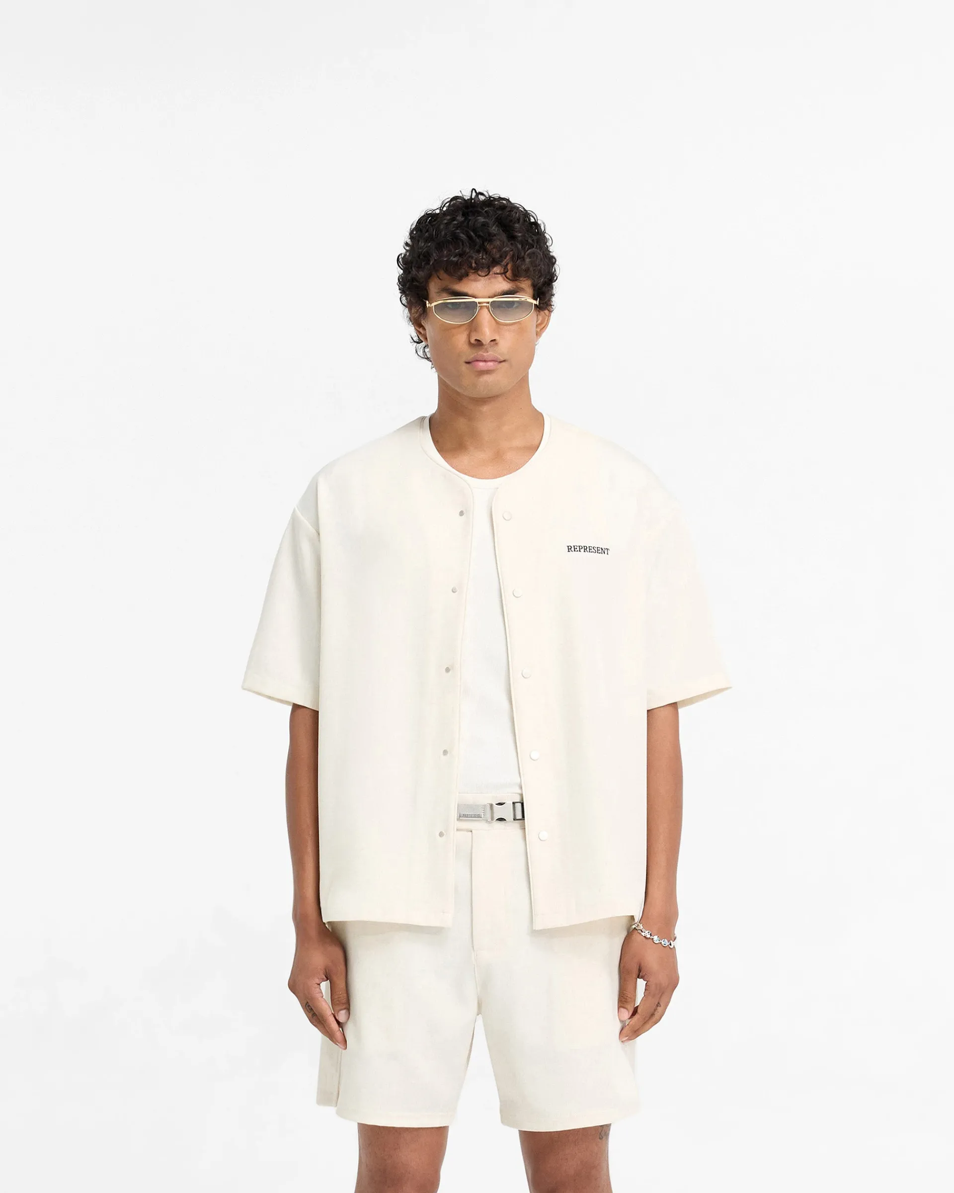 Represent Baseball Shirt - Antique White> Shirts