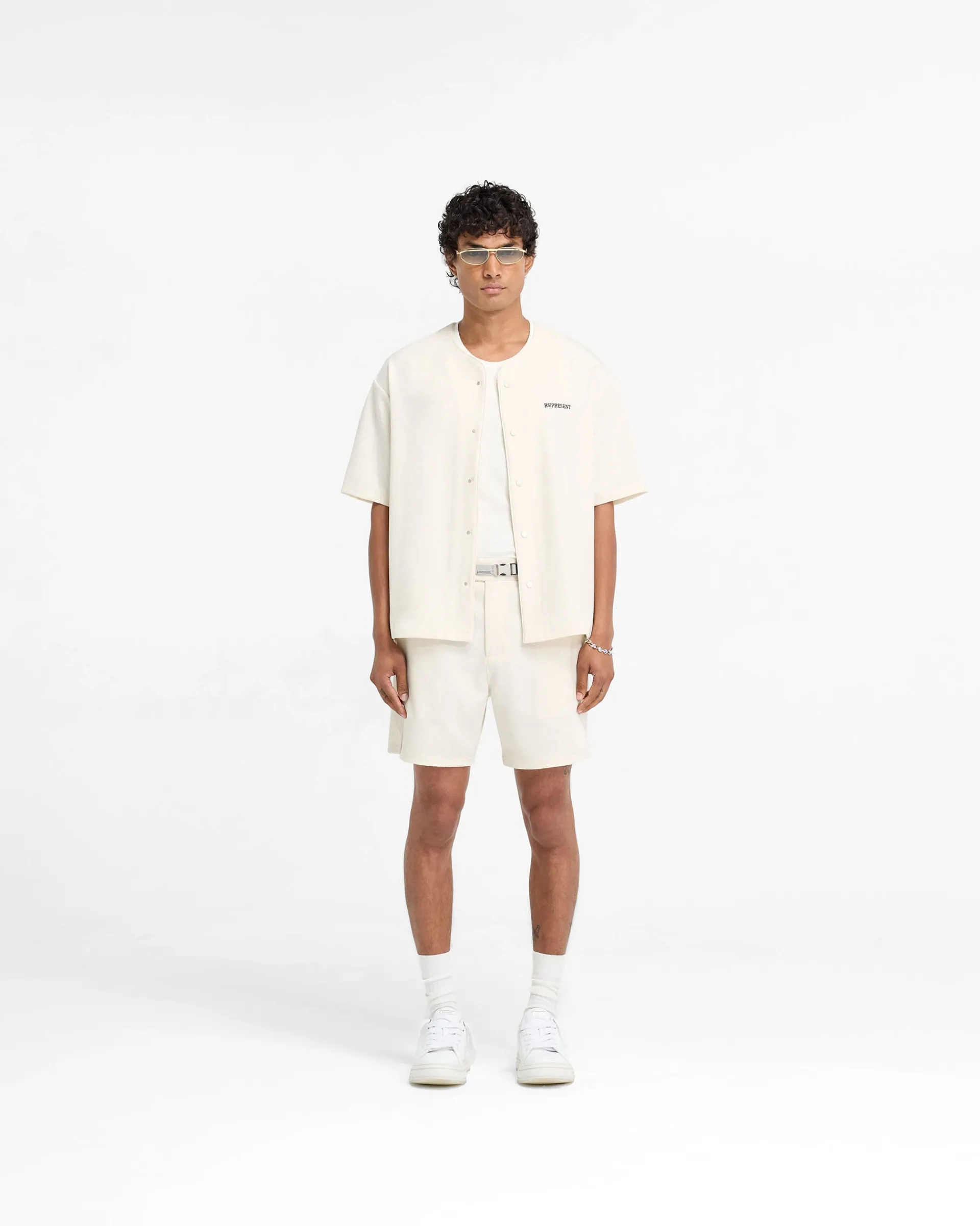 Represent Baseball Shirt - Antique White> Shirts
