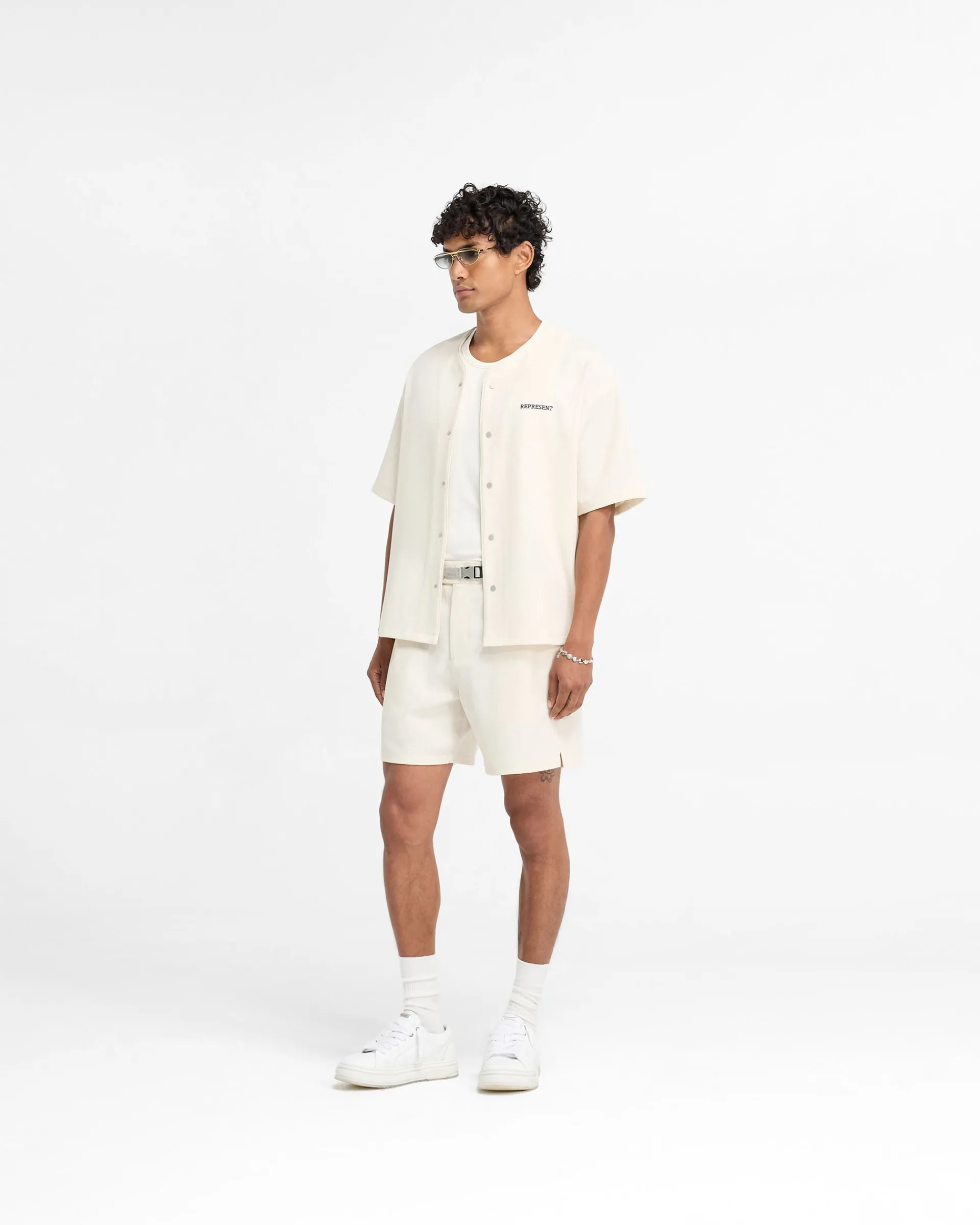 Represent Baseball Shirt - Antique White> Shirts