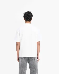 Represent Block Logo T-Shirt - Flat White><noscript><img width=