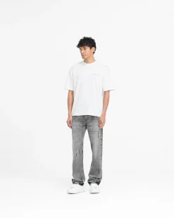 Represent Block Logo T-Shirt - Flat White><noscript><img width=
