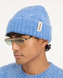 Represent Cable Knit Beanie - Electric Blue><noscript><img width=