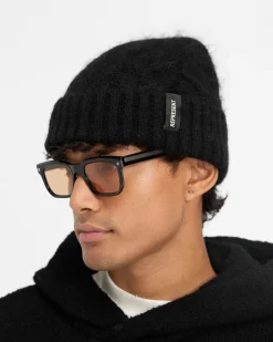 Represent Cable Knit Beanie - Jet Black> Beanies