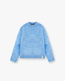 Represent Cable Knit Sweater - Electric Blue> Knitwear