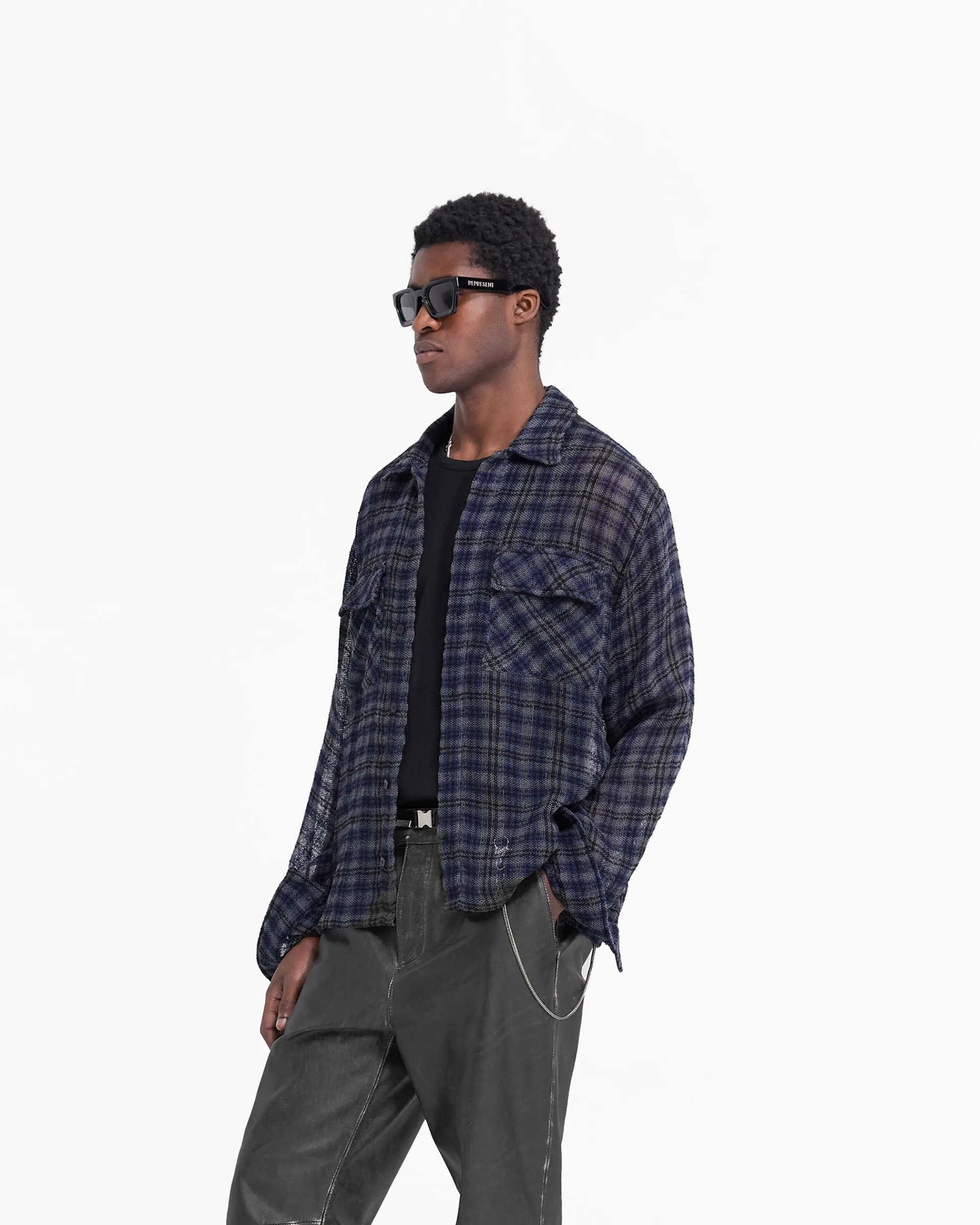 Represent Check Flannel Shirt - Blue Check> Shirts