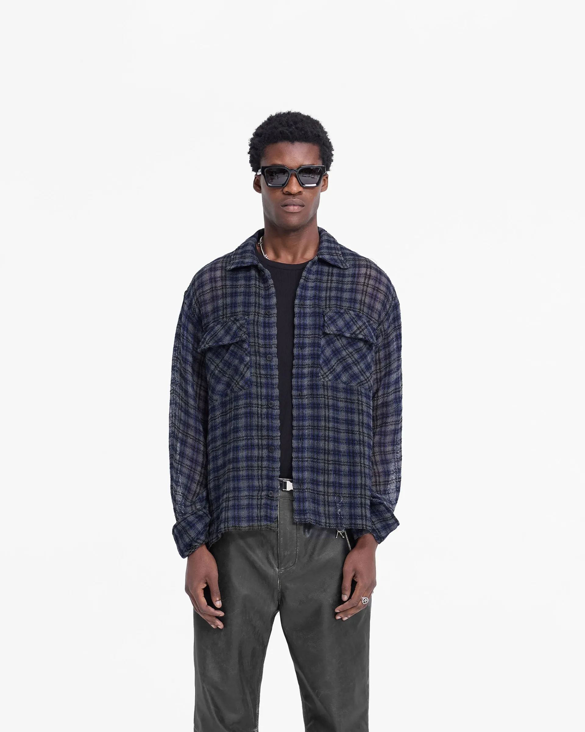 Represent Check Flannel Shirt - Blue Check> Shirts