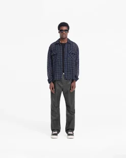 Represent Check Flannel Shirt - Blue Check><noscript><img width=