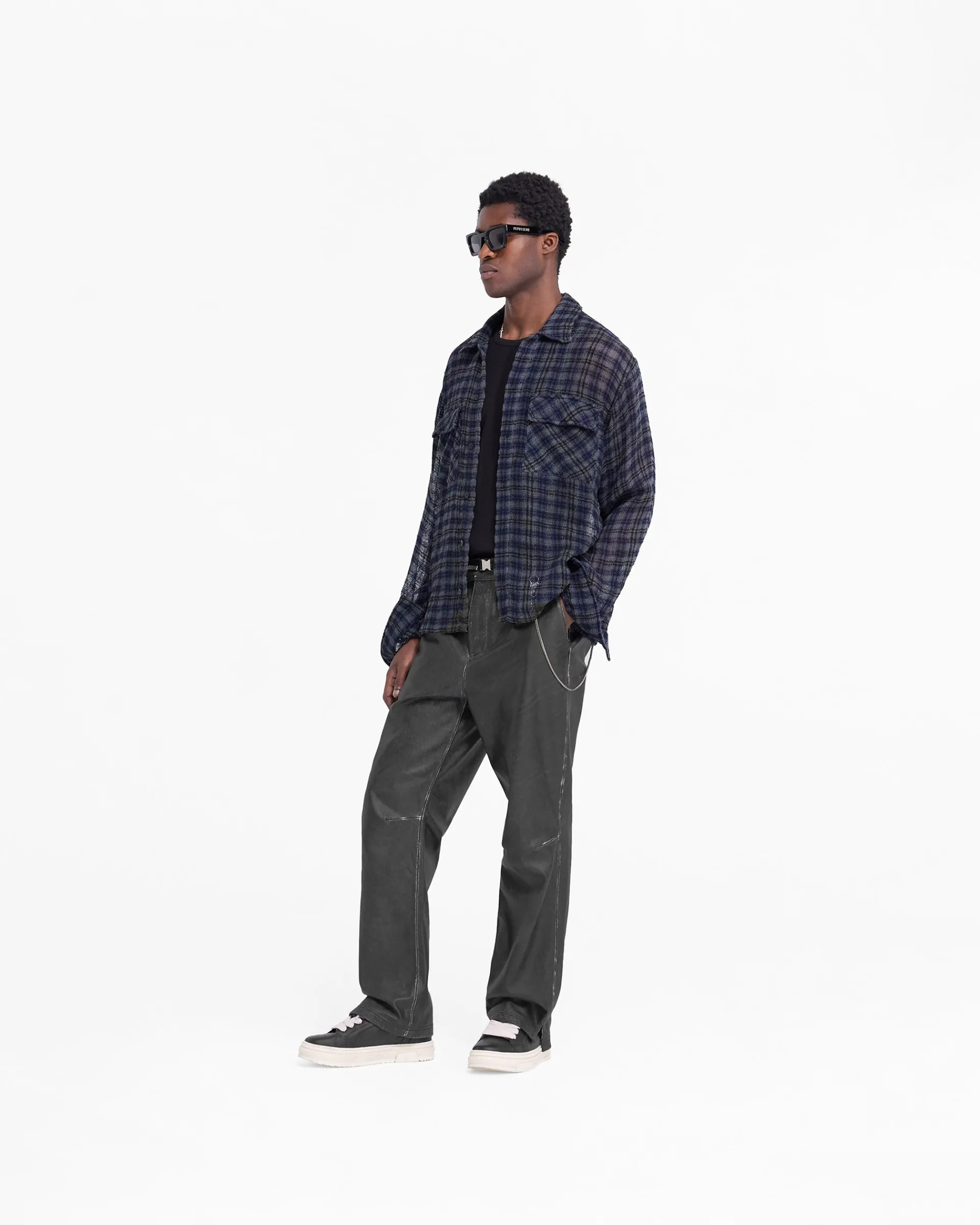 Represent Check Flannel Shirt - Blue Check> Shirts