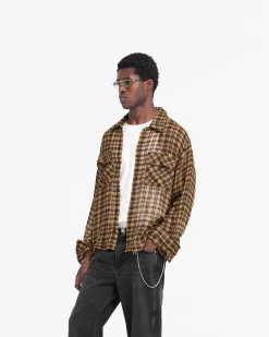 Represent Check Flannel Shirt - Yellow Check> Shirts