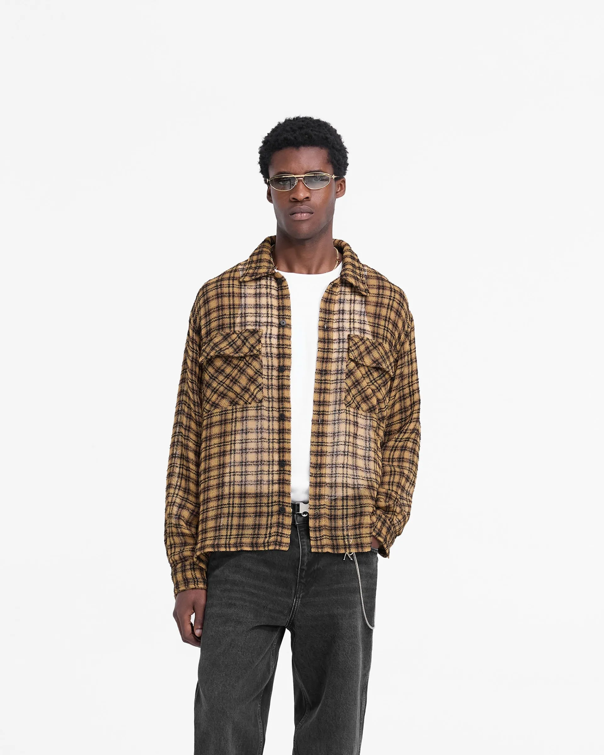 Represent Check Flannel Shirt - Yellow Check> Shirts
