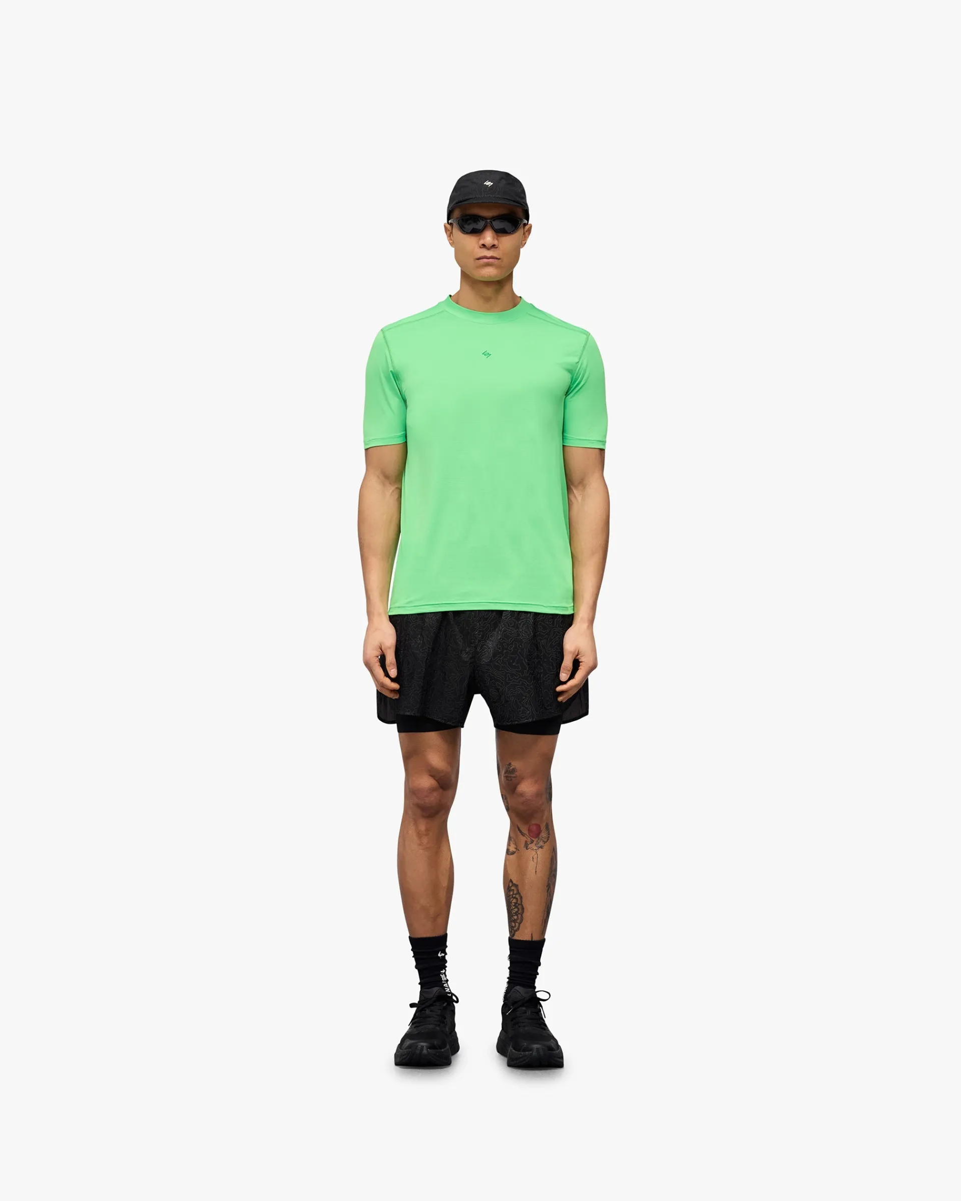 Represent 247 Contour Run T-Shirt - Speed Green> T-Shirts