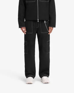 Represent Contrast Stitch Pant - Jet Black><noscript><img width=