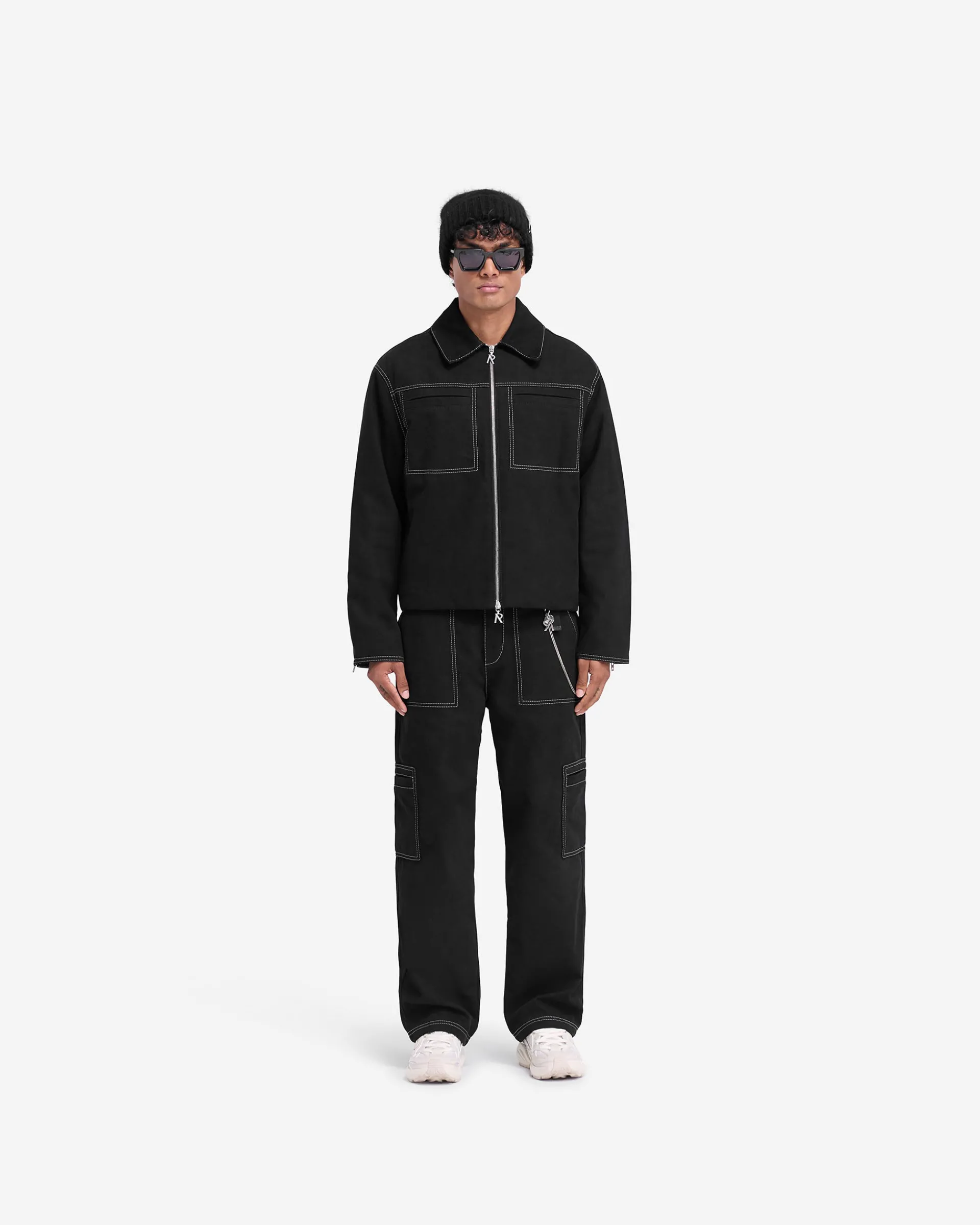 Represent Contrast Stitch Smart Jacket - Jet Black> Outerwear