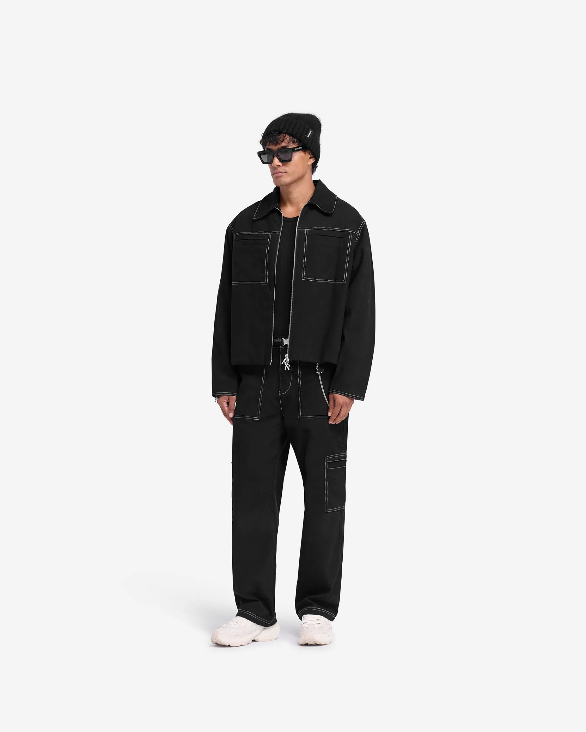 Represent Contrast Stitch Smart Jacket - Jet Black> Outerwear