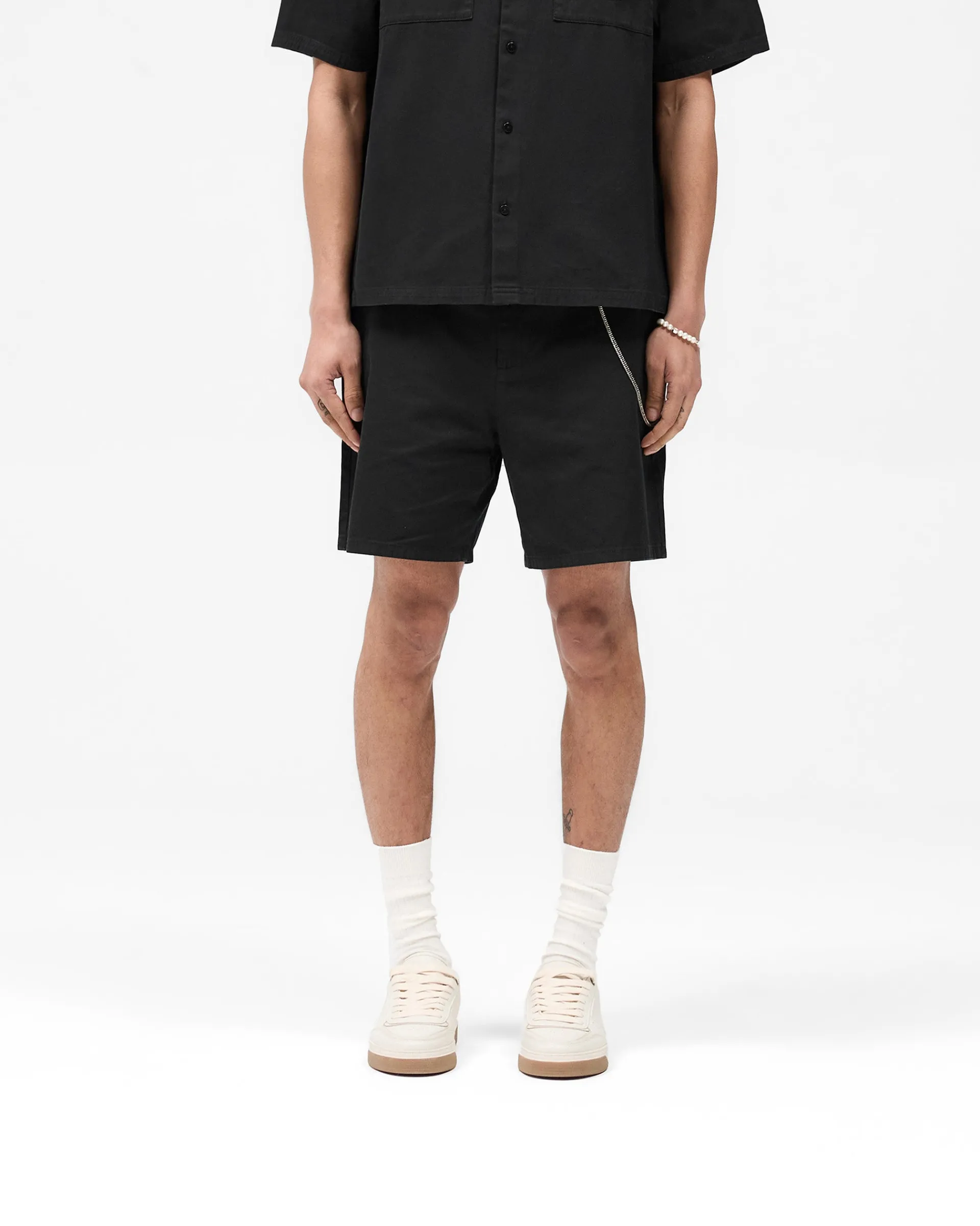 Represent Cotton Tailored Short - Jet Black> Shorts
