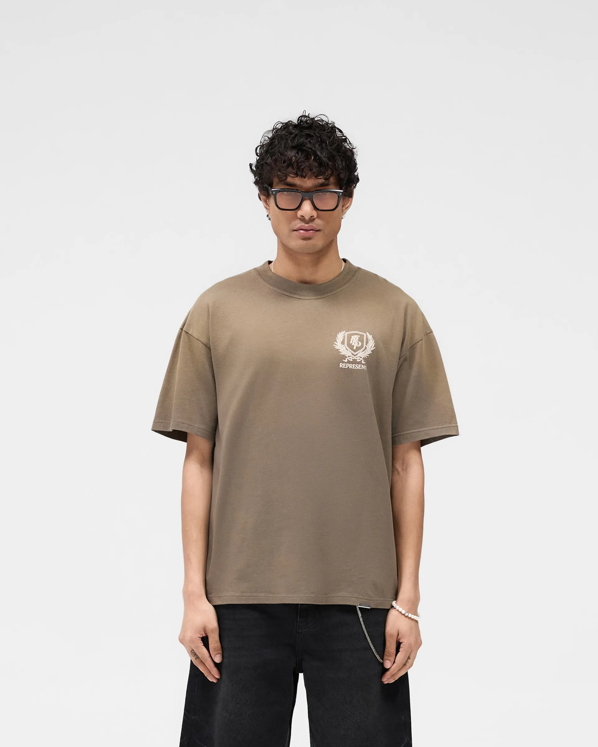 Represent Crest T-Shirt - Dark Taupe> T-Shirts
