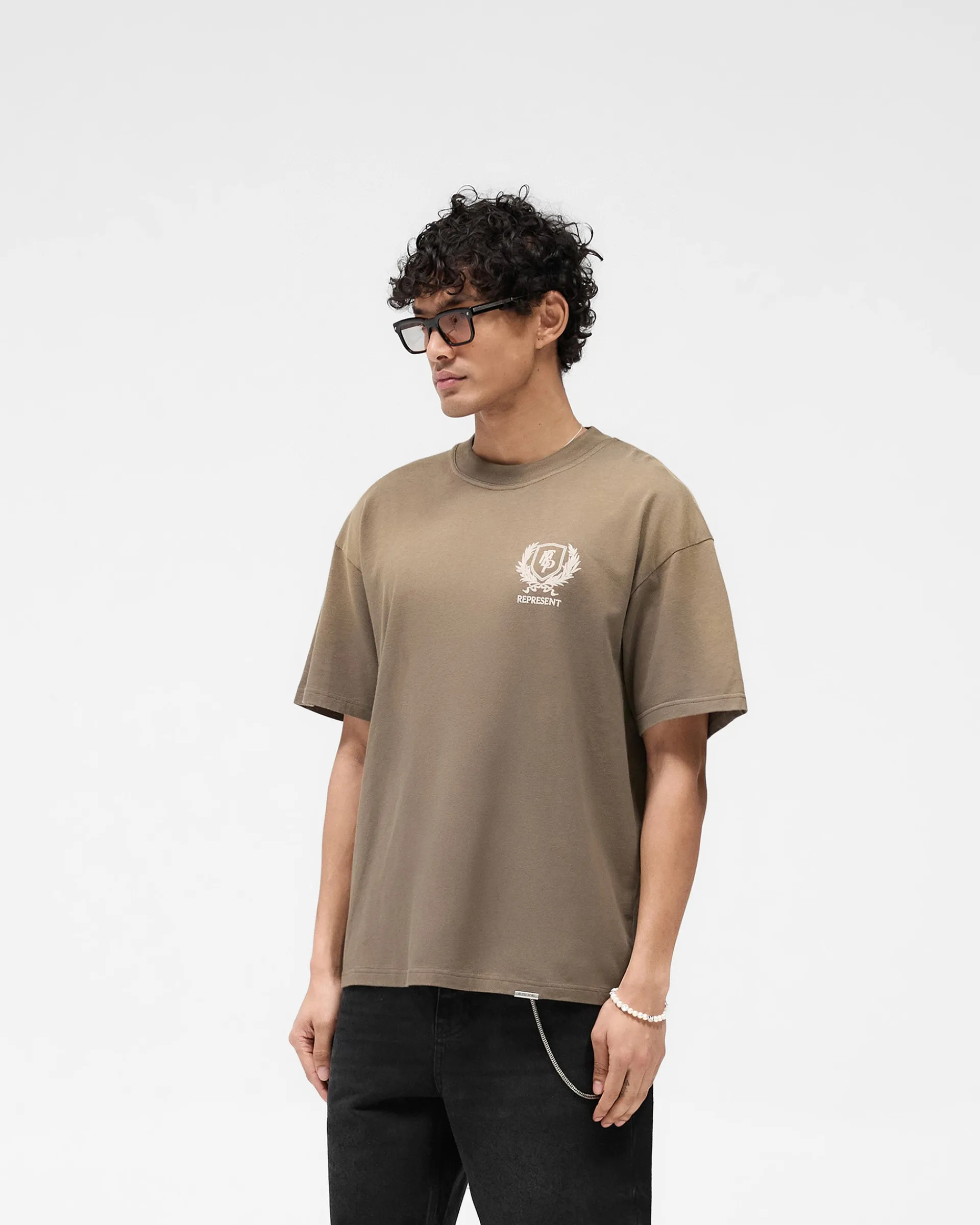 Represent Crest T-Shirt - Dark Taupe> T-Shirts