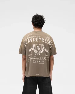 Represent Crest T-Shirt - Dark Taupe><noscript><img width=