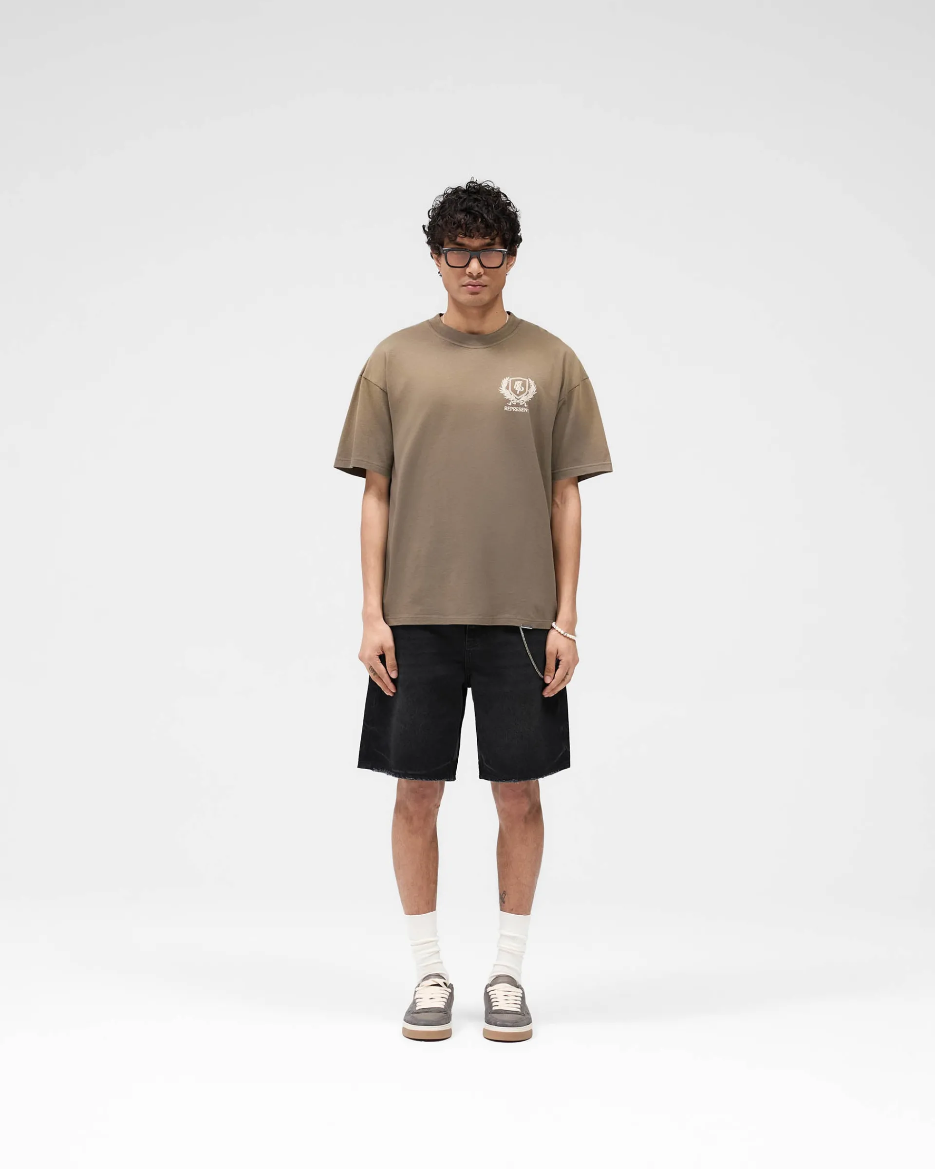 Represent Crest T-Shirt - Dark Taupe> T-Shirts