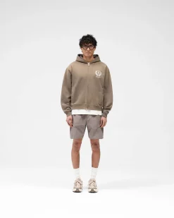 Represent Crest Zip Up Hoodie - Dark Taupe><noscript><img width=