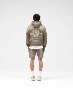 Represent Crest Zip Up Hoodie - Dark Taupe><noscript><img width=