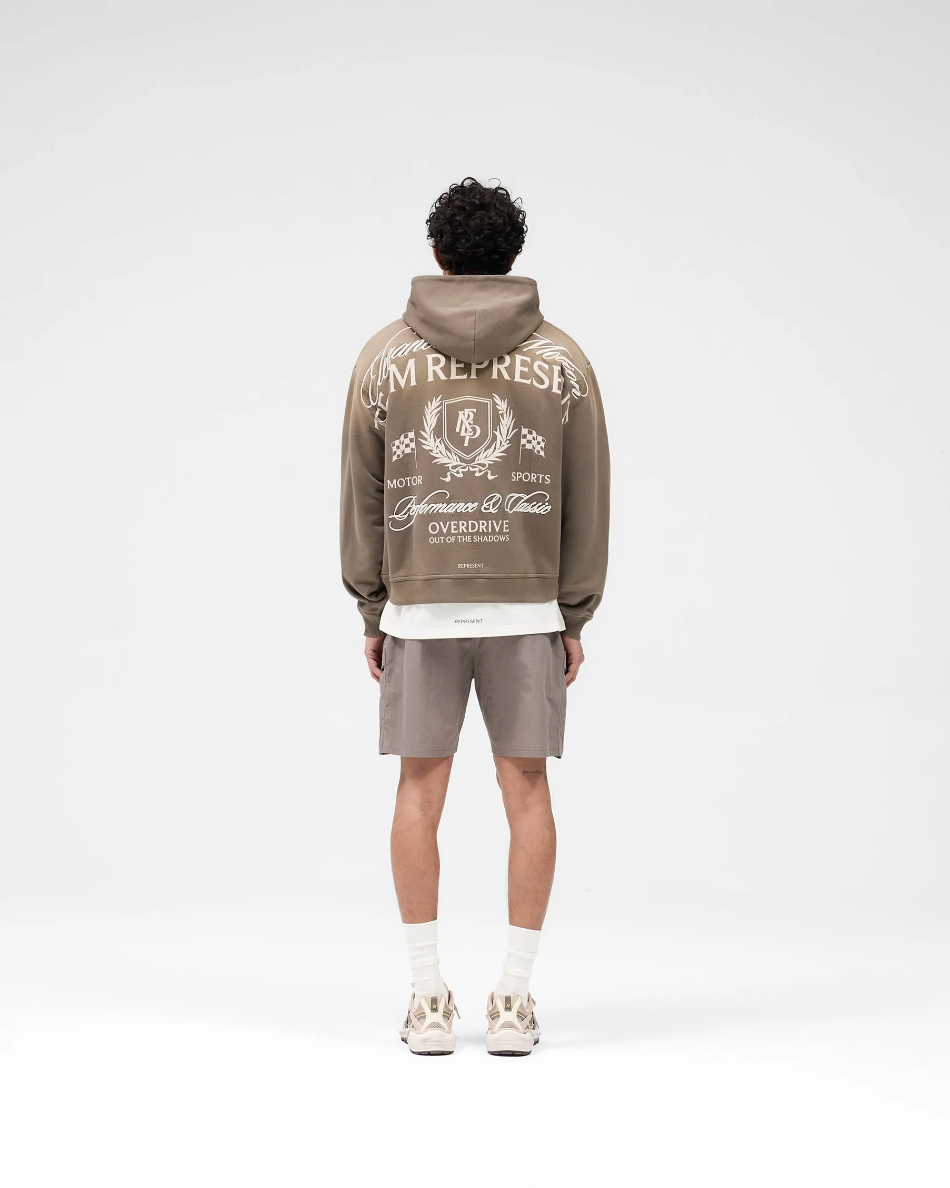 Represent Crest Zip Up Hoodie - Dark Taupe> Hoodies
