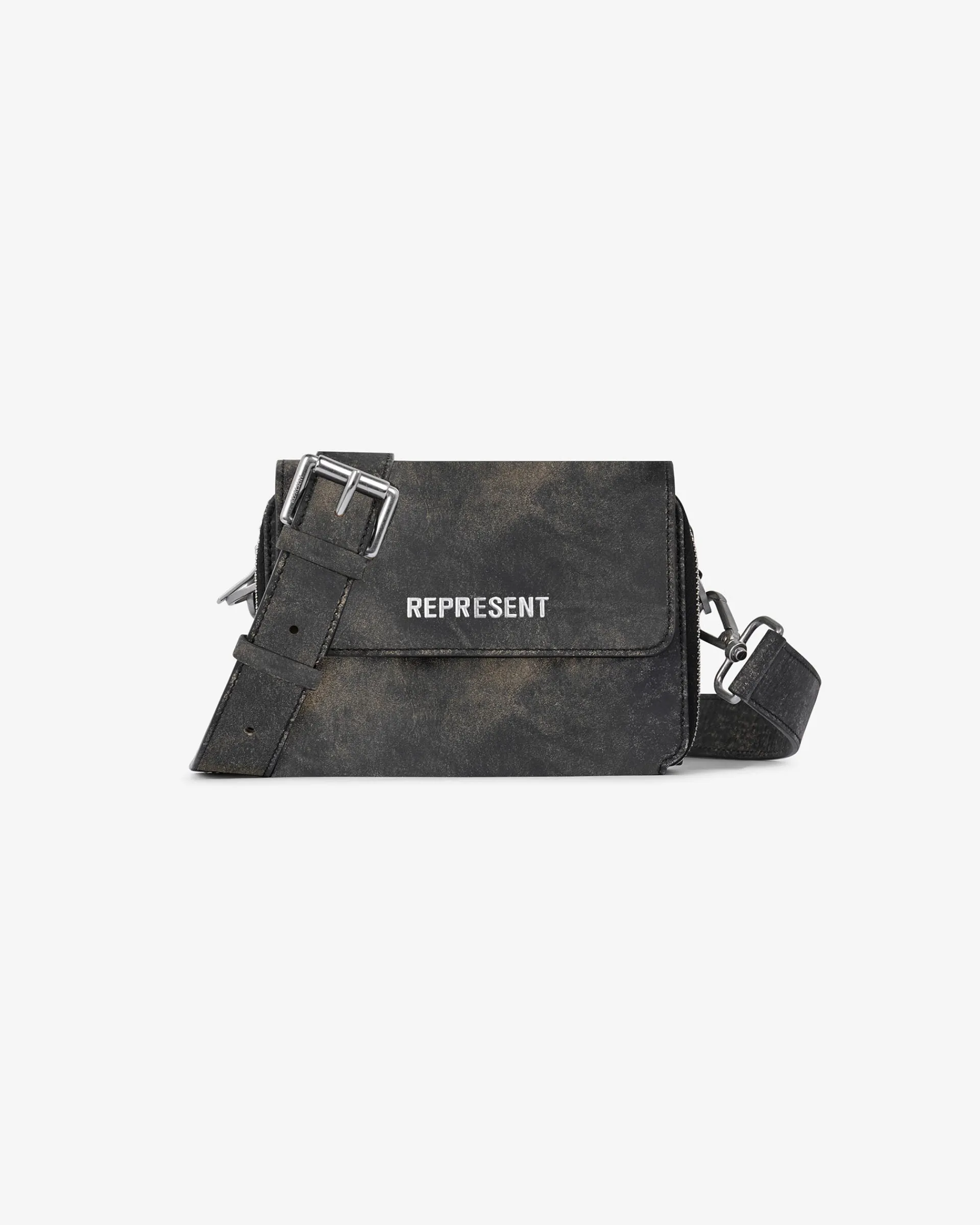 Represent Distressed Leather Camera Bag -> Bags