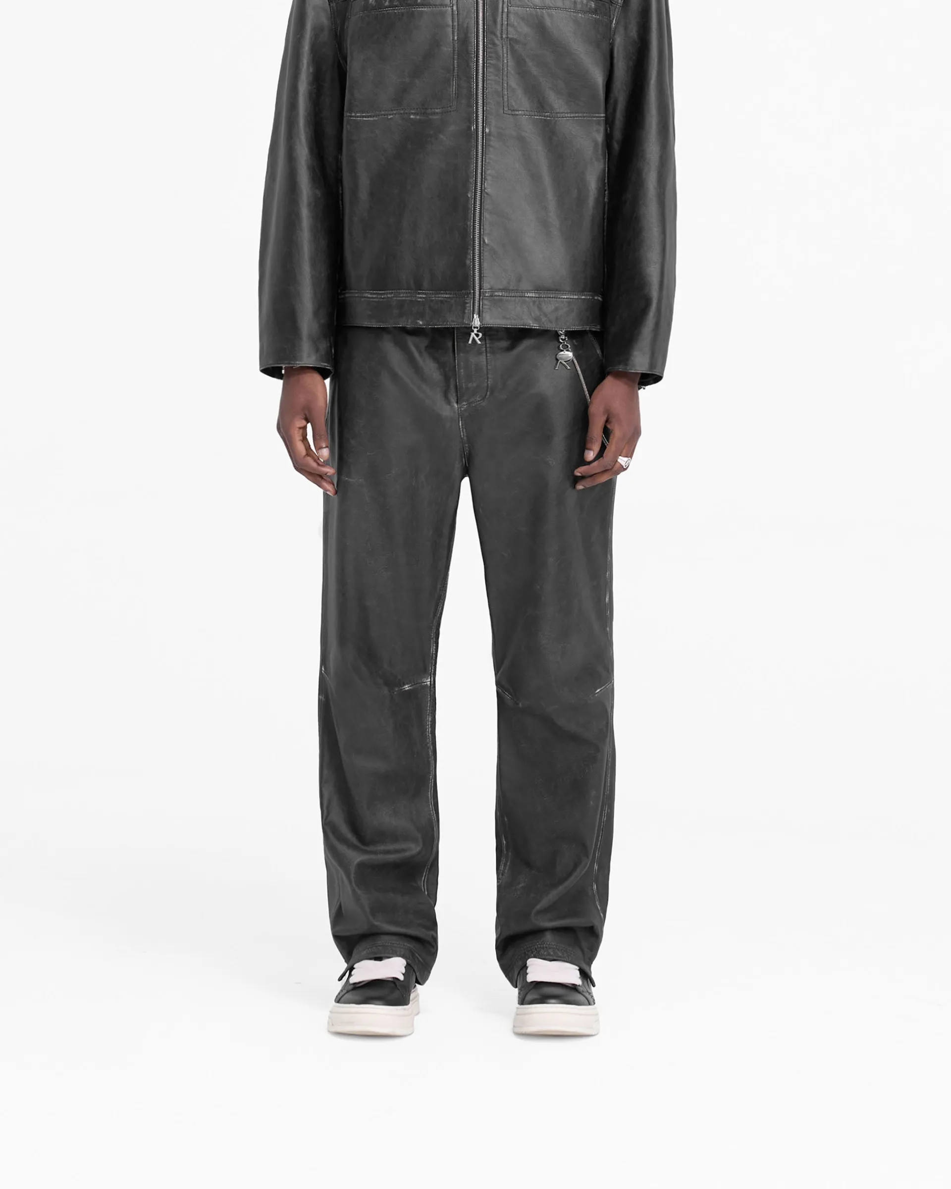 Represent Distressed Leather Pant -> Pants