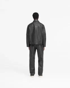 Represent Distressed Leather Pant -><noscript><img width=