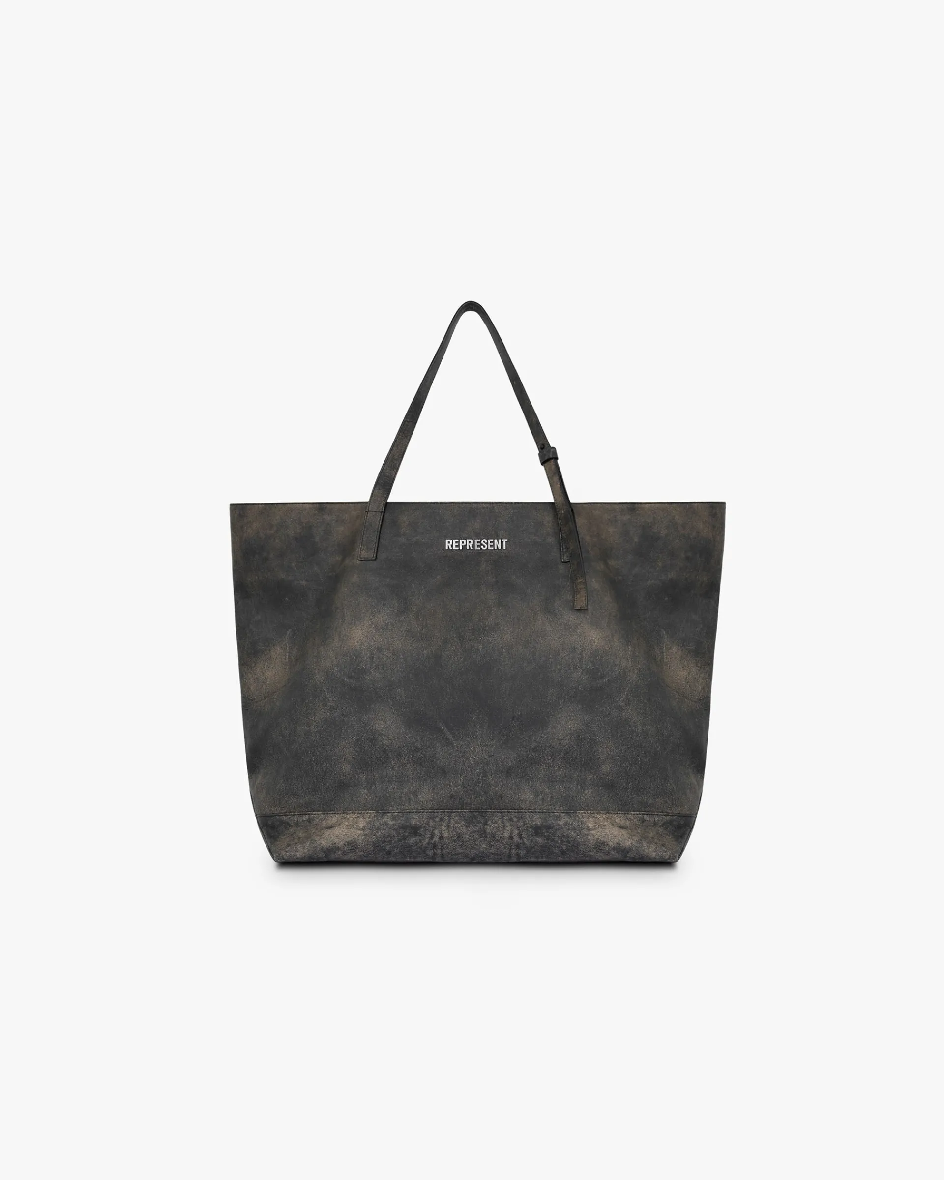 Represent Distressed Leather Tote Bag -> Bags