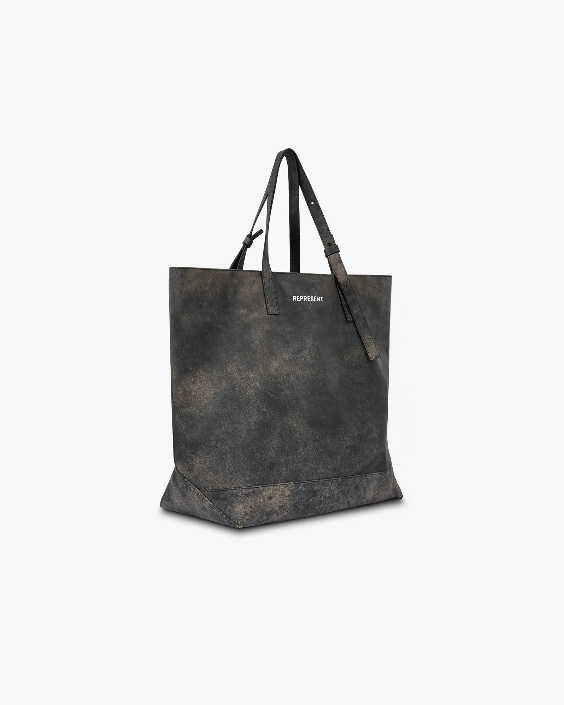 Represent Distressed Leather Tote Bag -> Bags