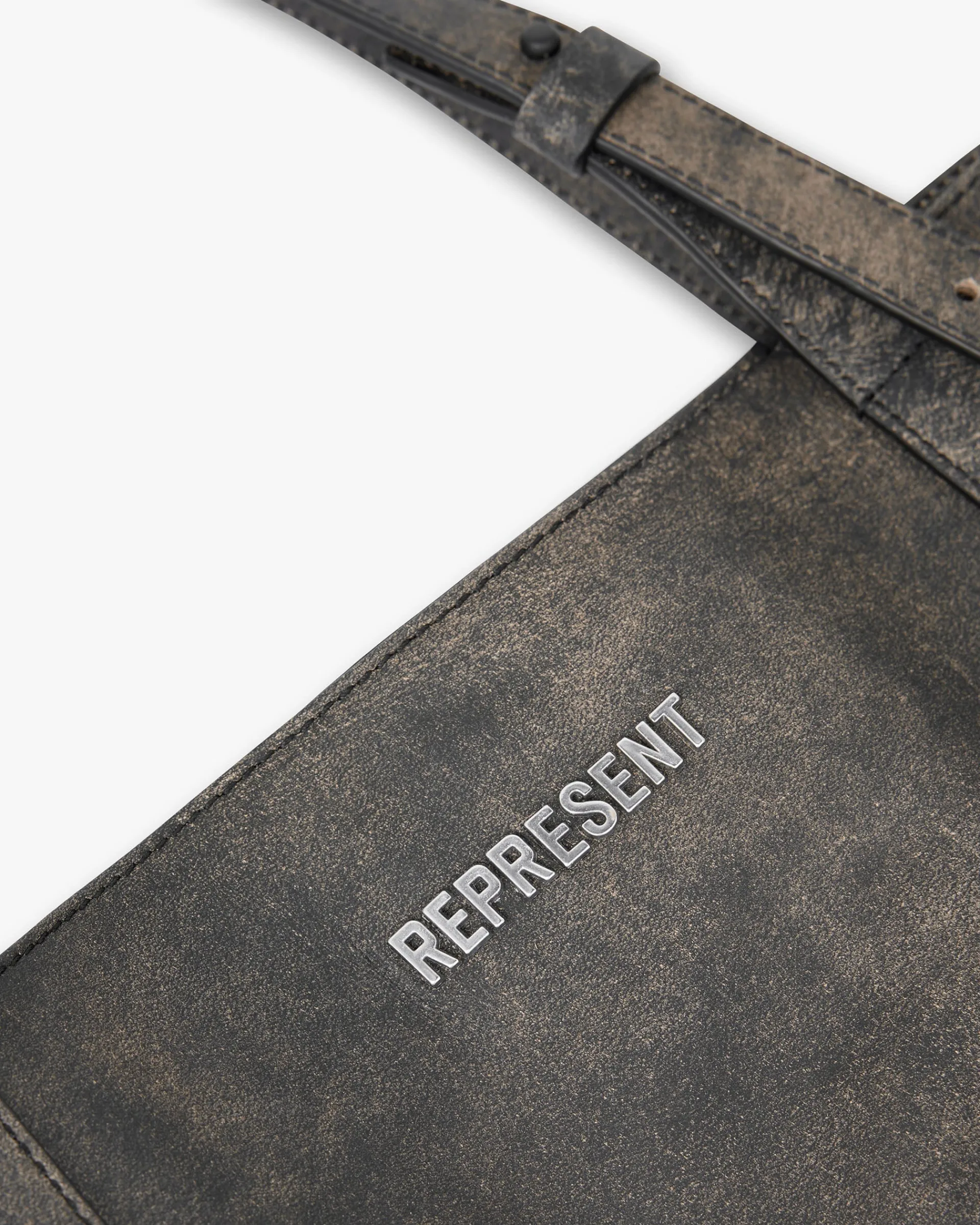Represent Distressed Leather Tote Bag -> Bags