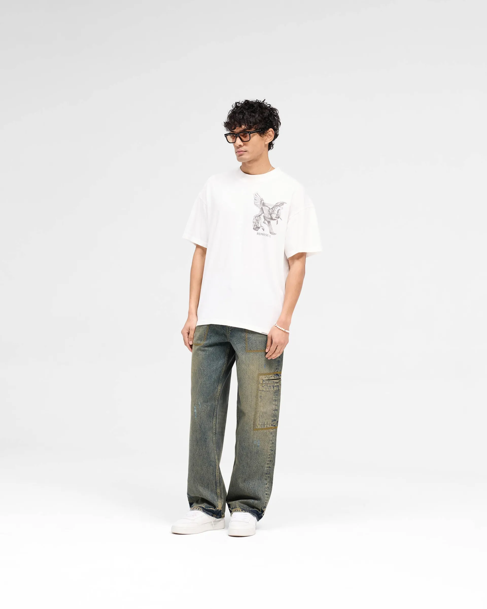Represent Elegance In Motion T-Shirt - Flat White> T-Shirts