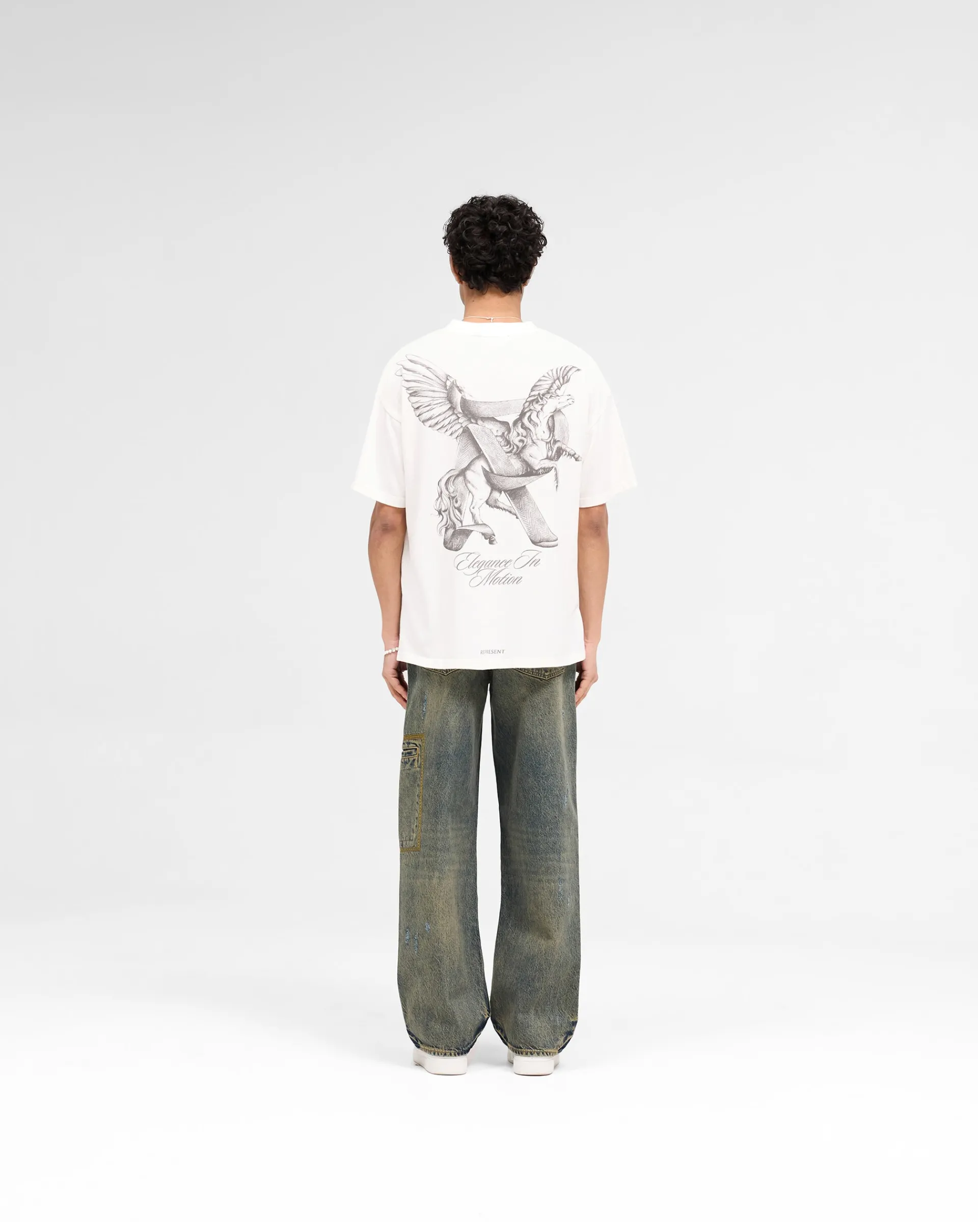 Represent Elegance In Motion T-Shirt - Flat White> T-Shirts