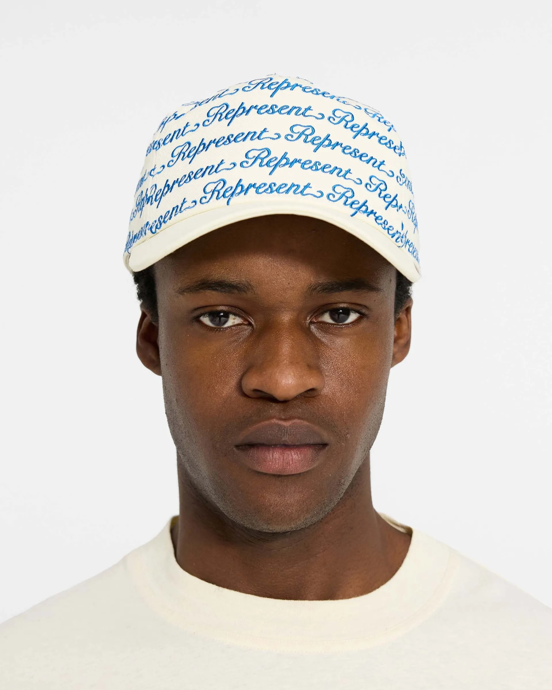 Represent Embroidered Cap - Antique White> Caps