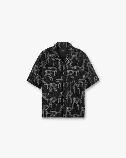 Represent Embroidered Initial Overshirt -> Shirts